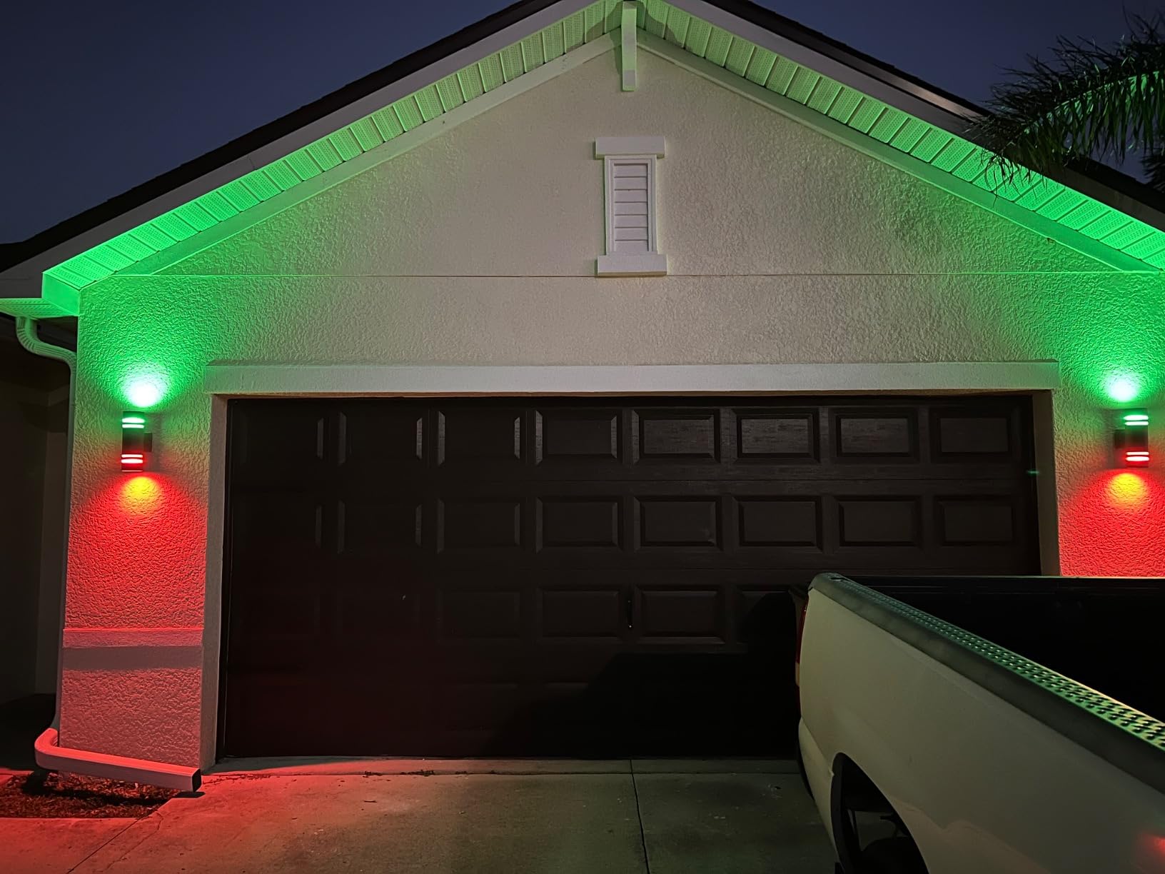 Smart Outdoor Sconce Lights 2 Pack, Up Down Wall Porch Lights RGB Color Changing WiFi APP Control, Dimmable LED Exterior Wall Lighting Fixtures Work with Alexa, No Hub Required, ETL Listed customer photo 2