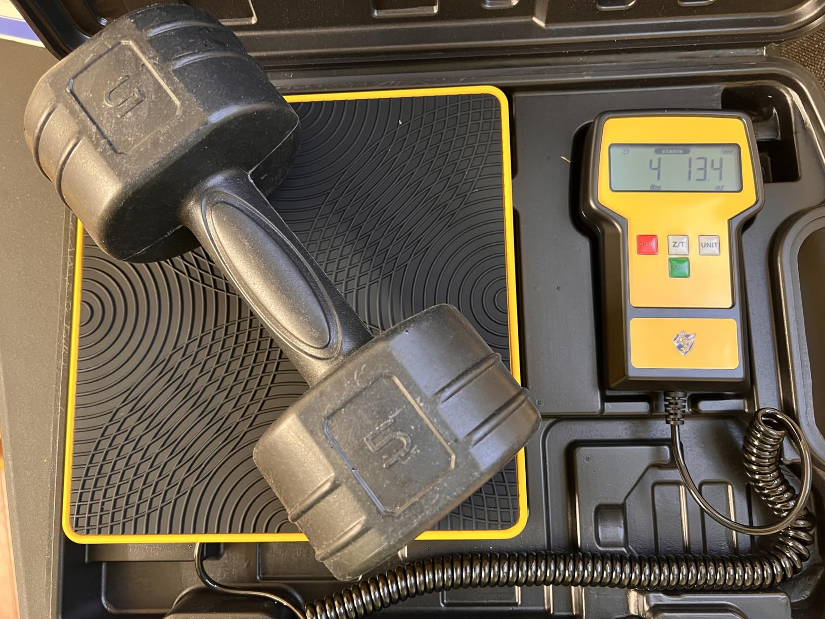 220 LBS HVAC Freon Scale High Precision Charging Refrigerant Scale Weight Scale with Portable Case for All Refrigerant Recovery Tanks customer photo 1