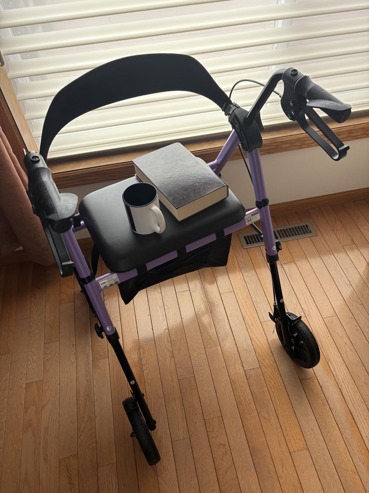 HOMLAND Walkers for Seniors with Seat, Foldable Rollator Walker, Reinforced Aluminum Frame, 8