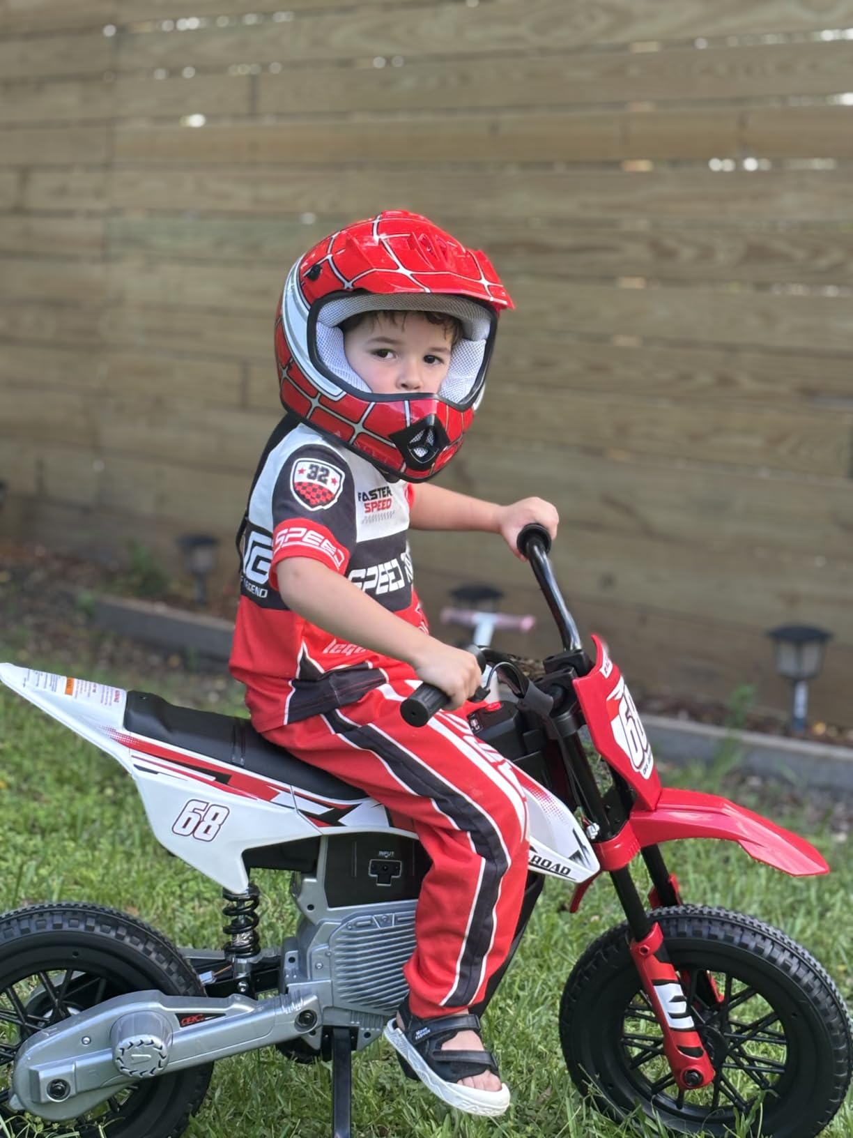 TCMT Youth Dirt Bike Helmet DOT Certified - Kids Full Face Motocross ATV Helmet with Goggles, Gloves and Helmet Bag for Off-Road, BMX, MX, Street Riding customer photo 2