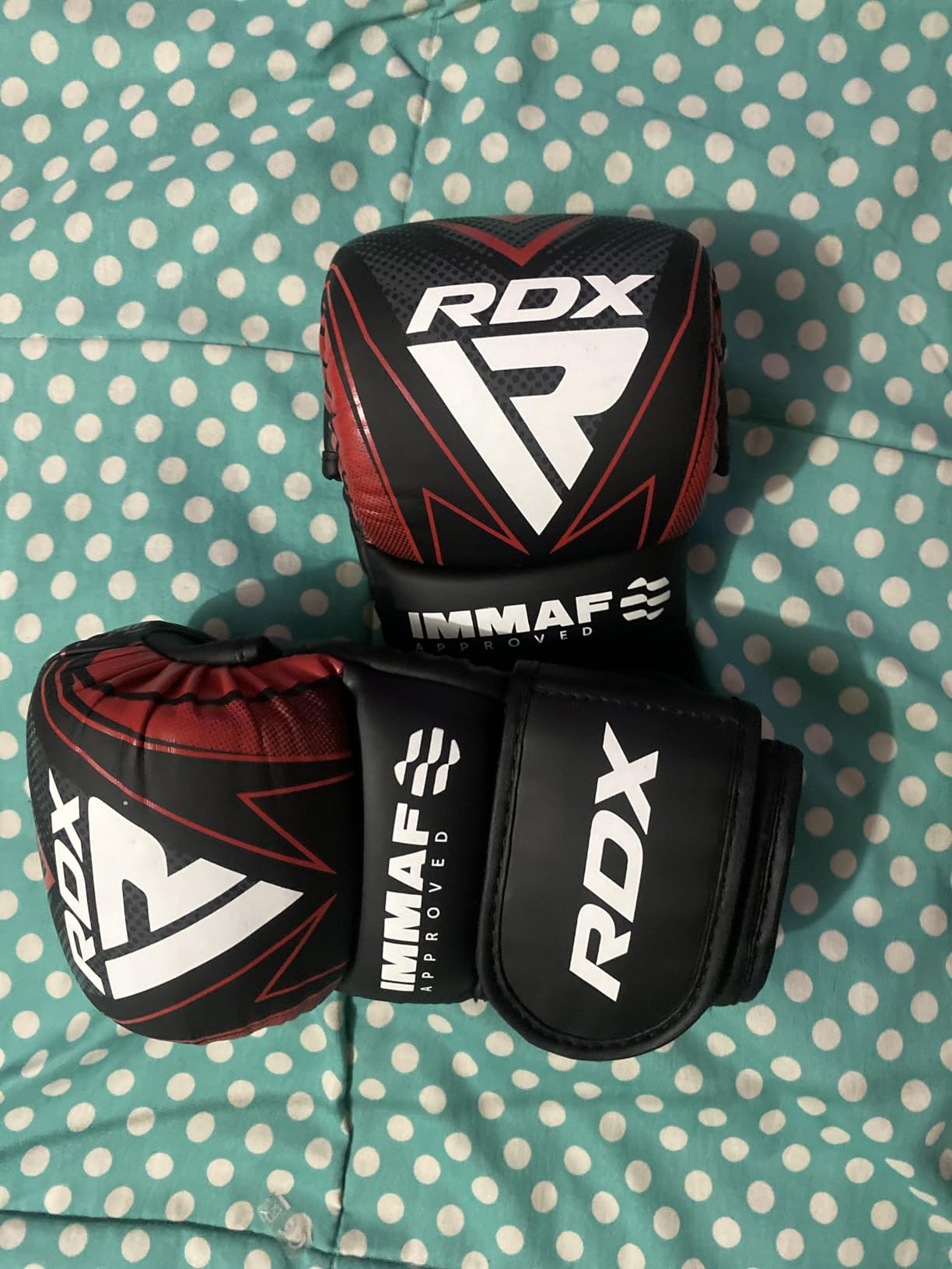 RDX IMMAF Approved Sparring Grappling Gloves, Professional Grade Hybrid Design for Competition Level and Training, Ventilated Open Palm, Adjustable Wrist Straps, Martial Arts Muay Thai, Men Women customer photo 1