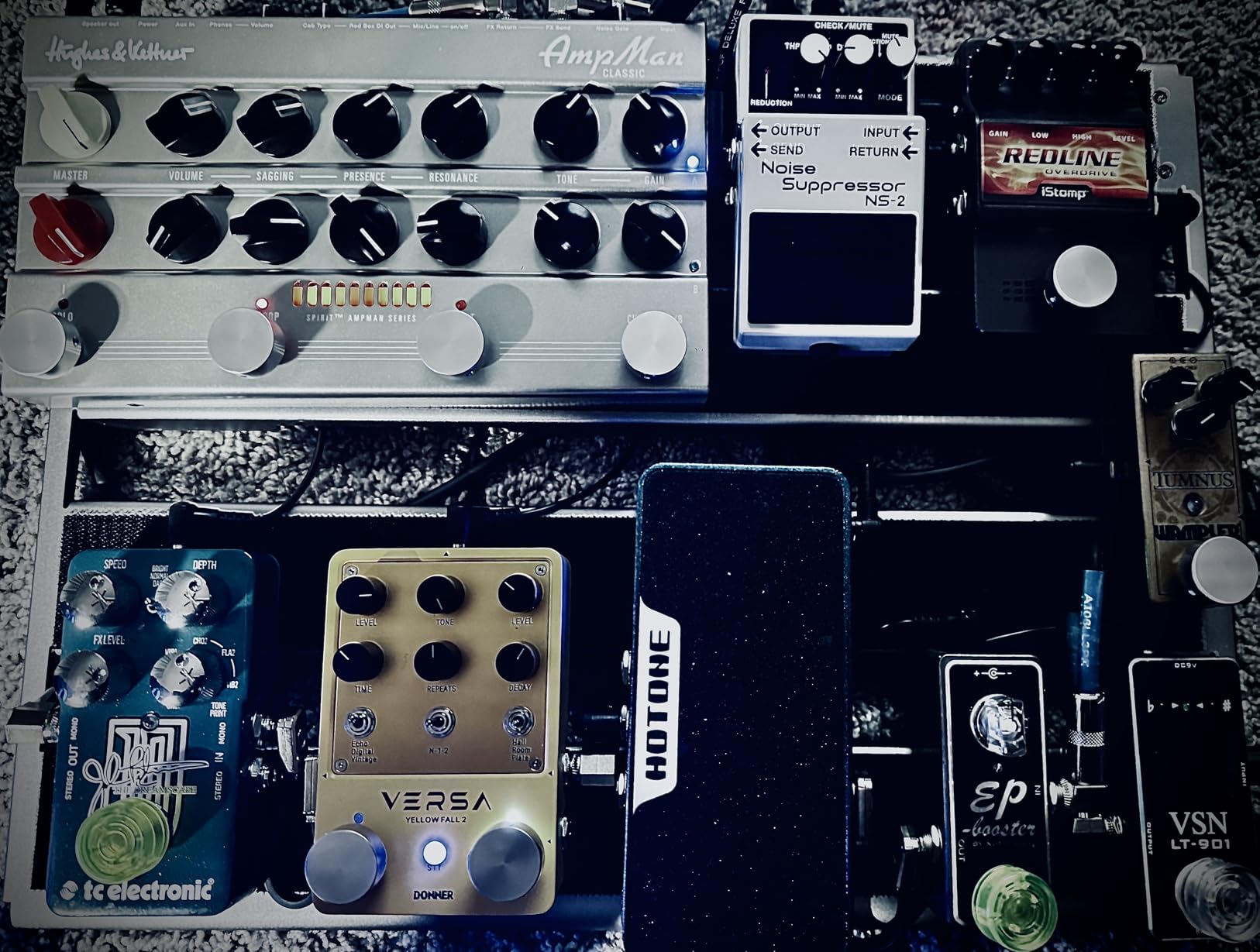 Donner Guitar Reverb & Delay Pedal - 2 in 1 with Tap Tempo, Preset Saving, Stereo in/out, Digital 3 x 3 Multi-Mode Effects Electric Guitar Pedal, True Bypass (Yellow Fall II) customer photo 1