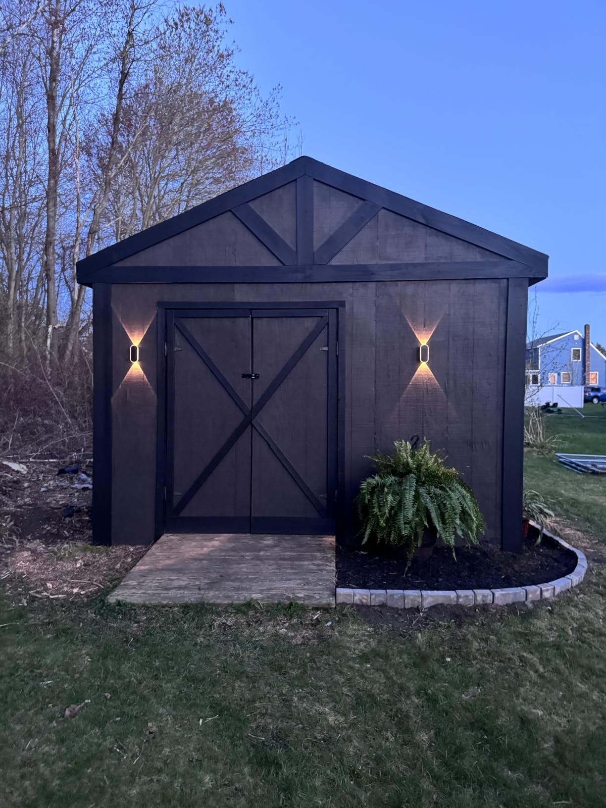 Solar Fence Lights Outdoor: 6-Pack Solar Powered Wall Lights Up and Down Waterproof IP65-3 Color Brighter LED Focus Lens SolarLights Dusk to Dawn 12h for Patio/Backyard/Porch/Railing customer photo 2