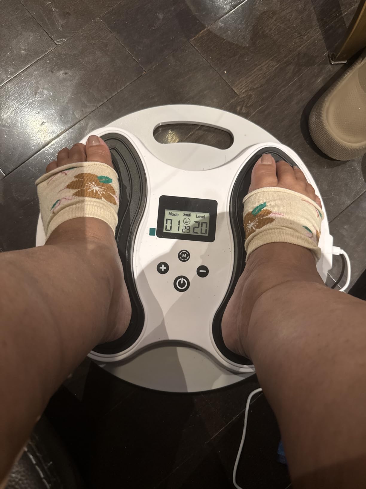 EMS Foot Massager for Neuropathy, NMES Foot Stimulator for Neuropathy Feet Nerve FSA Eligible Electric Foot Massager for Circulation and Pain Relief with 4 TENS Unit Muscle Stimulator Pads customer photo 1