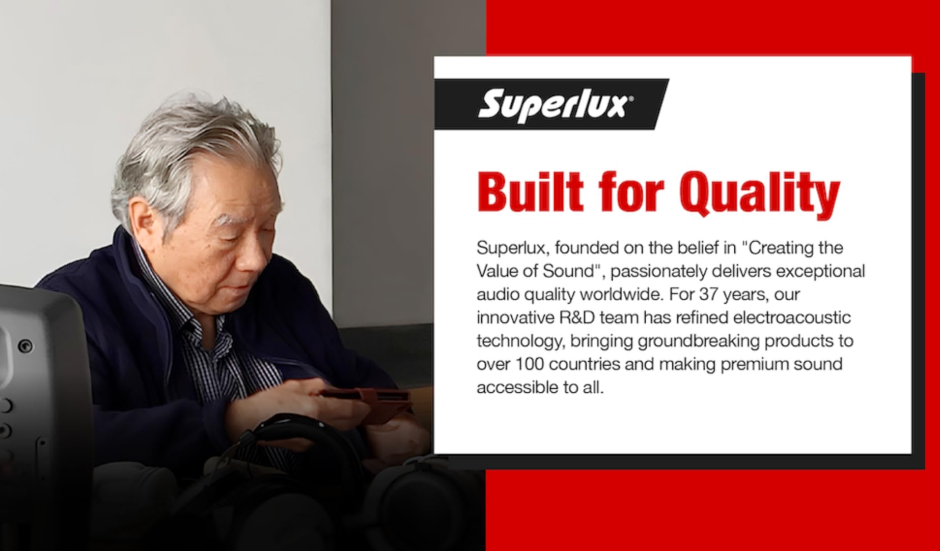 Superlux HD 330PRO, 32 ohms, Over-Ear Headphones, Professional Semi-Open Wired Headphones with 40mm Neodymium Drivers and Solid Bass, 3.5/6.3mm Jack Adapter for Smartphone, Tablets, Laptops, Computer customer photo 1