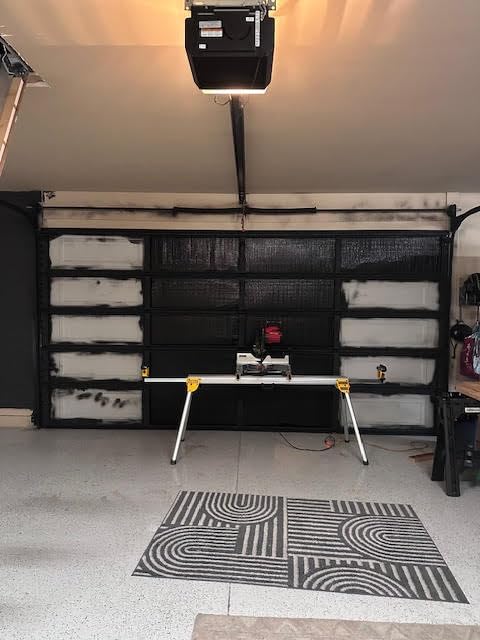 Garage Door Insulation Kit Black Reflective Foam Thermal Barrier 16x7 16x8 (4 Row) Double Car Garage Energy Saving by COLL7AWS customer photo 2