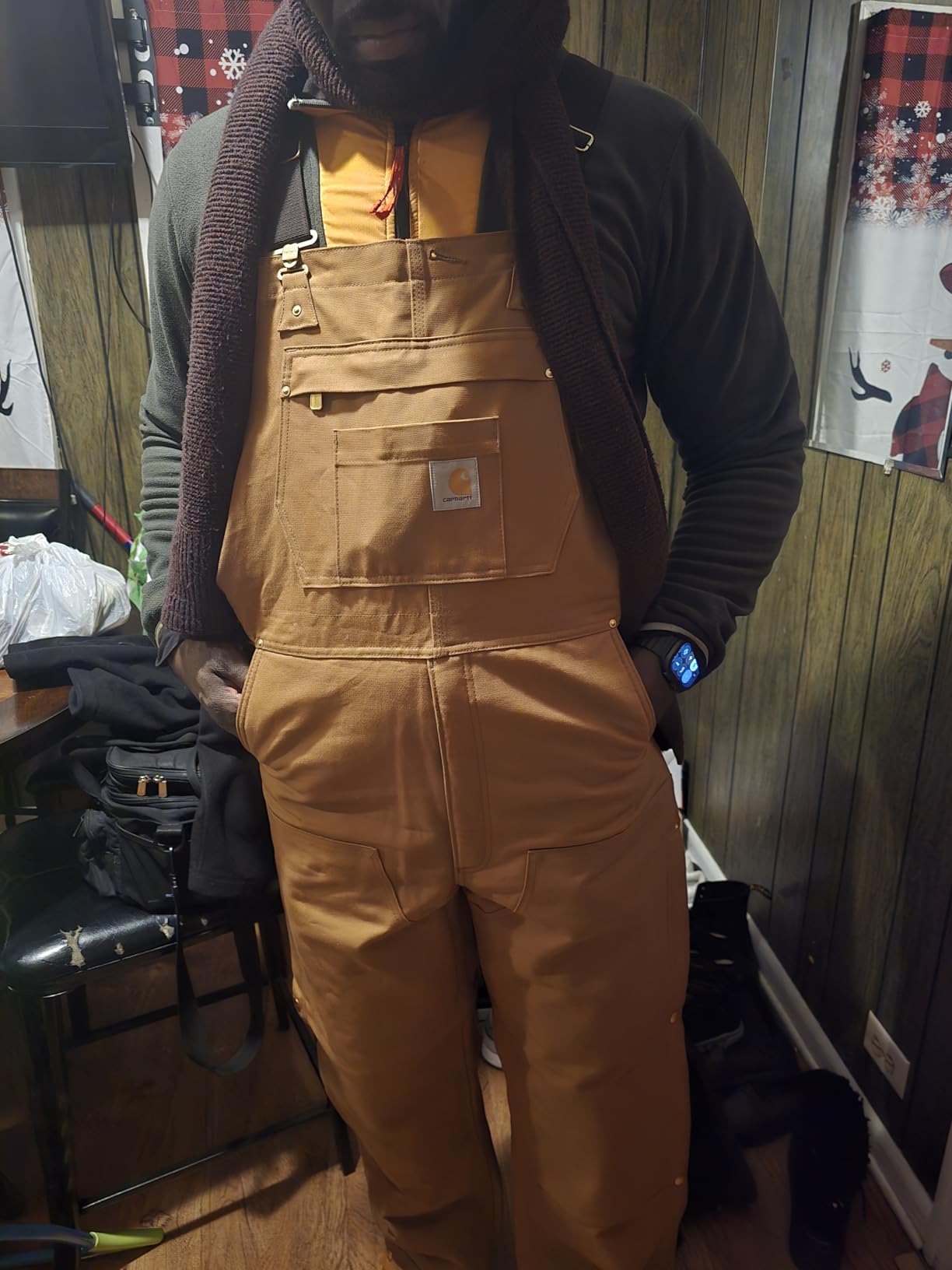 Carhartt Men's Firm Duck Insulated Bib Overall customer photo 1