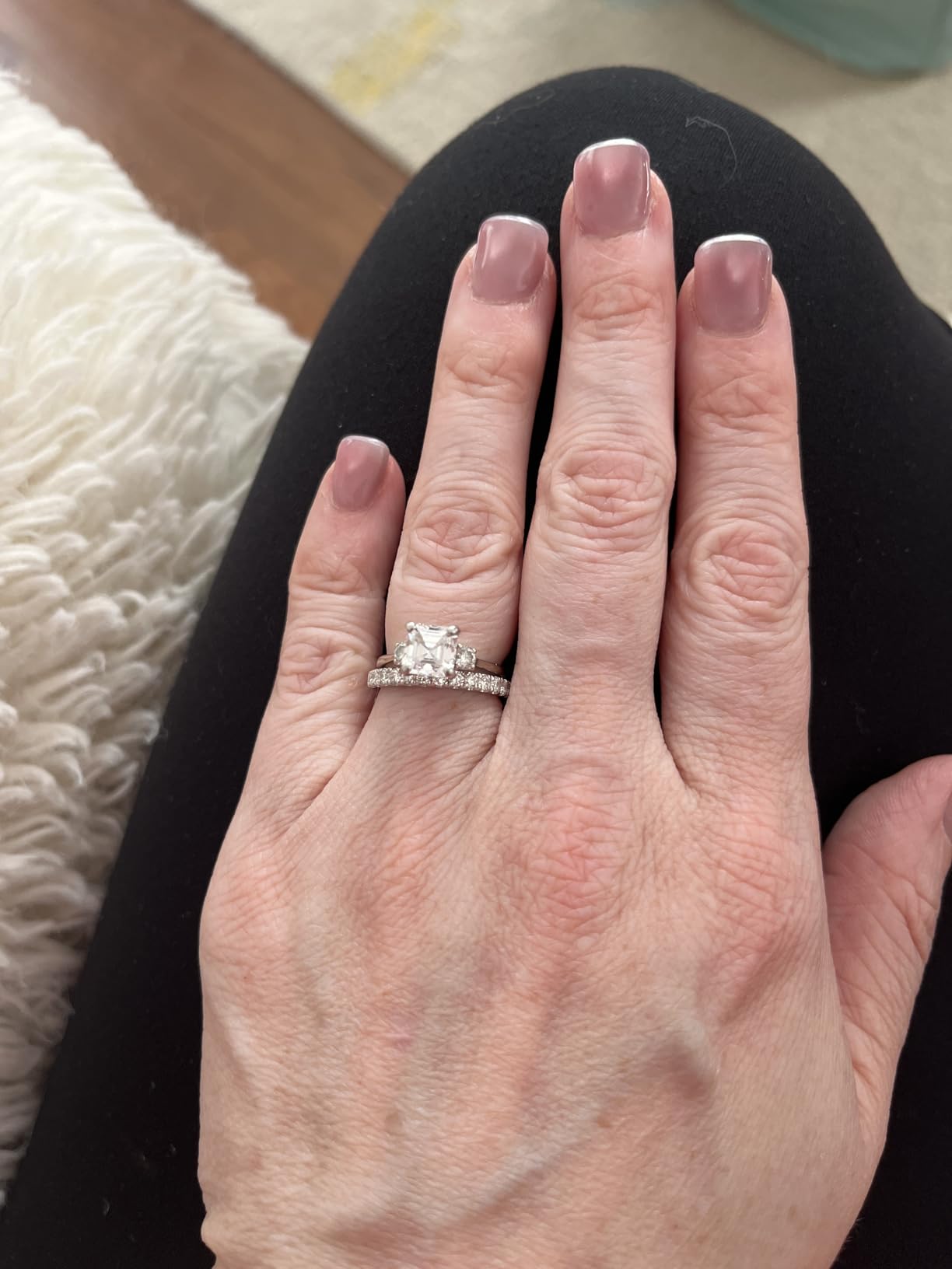 Lab Grown Diamond Wedding Bands, 0.3-0.42 Carat, Eternity Rings in 18K White Gold & Sterling Silver Size 4-11 customer photo 1