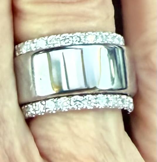 Lab Grown Diamond Wedding Bands, 0.3-0.42 Carat, Eternity Rings in 18K White Gold & Sterling Silver Size 4-11 customer photo 2