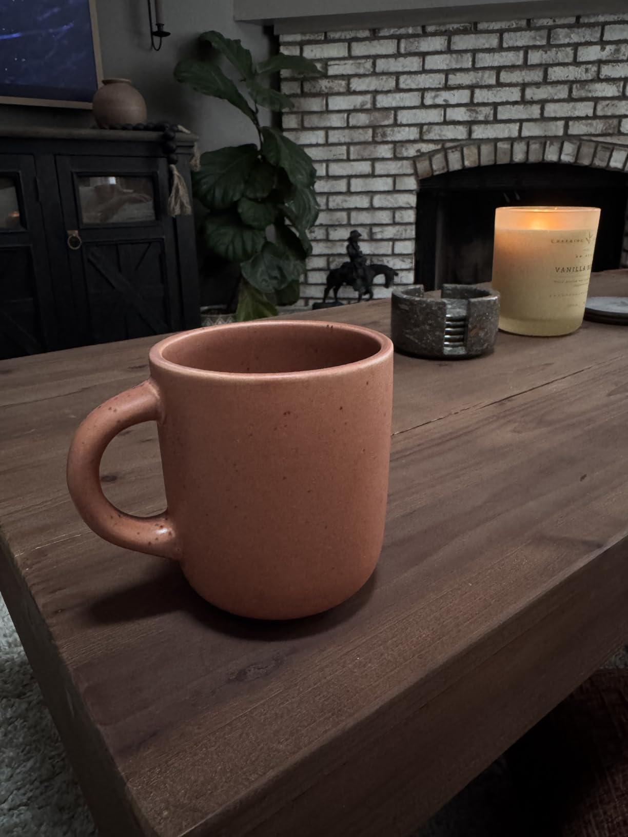 Bloomhouse - Two Time Oprah's Favorite Things Winner - Corsica Clay 4-Piece Mug Set - Burnt Apricot Terracotta Stoneware Coffee & Tea Cups, Durable Ceramic Drinkware customer photo 1