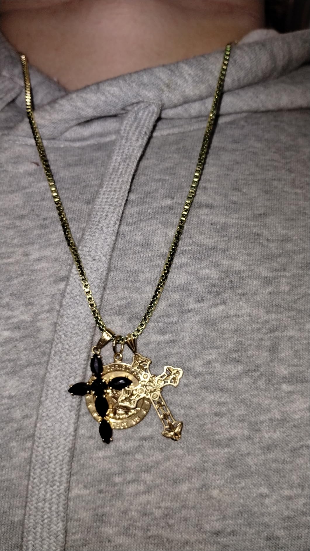 14k Yellow Gold Solid Box Chain Necklace for Women Jewelry with Lobster Clasp customer photo 2