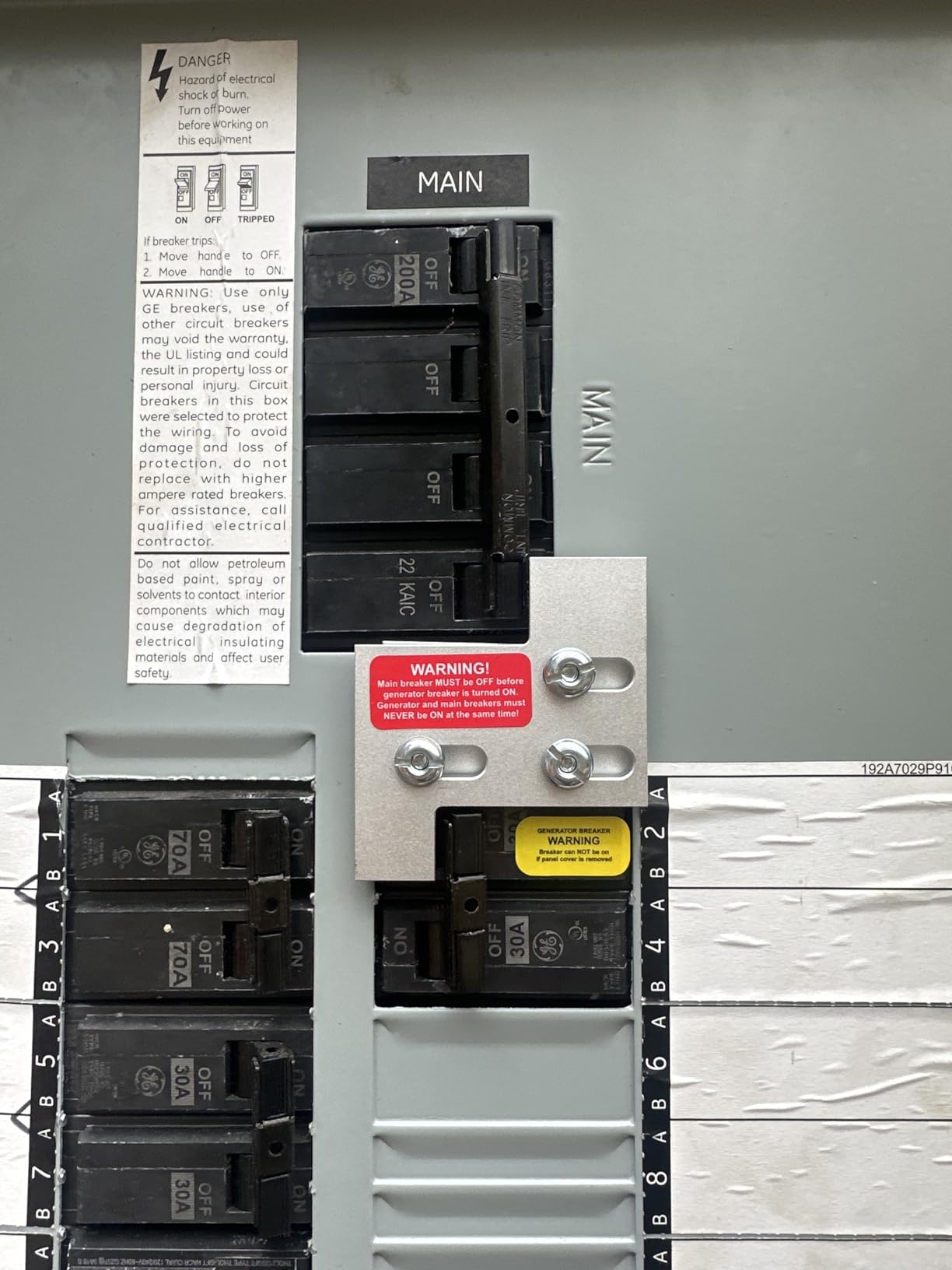 Generator Interlock kit Compatible with General Electric GE 150/200 Amp Panels, Professional Interlock kit, 1 1/4