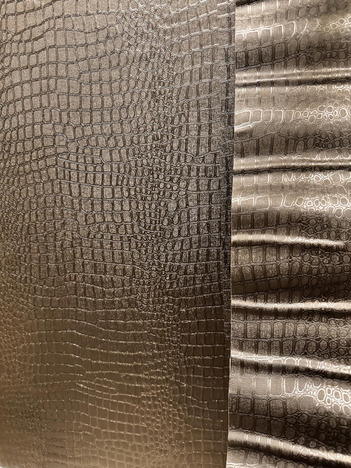 Fititem Black Peel and Stick Wallpaper Crocodile Texture Modern 787