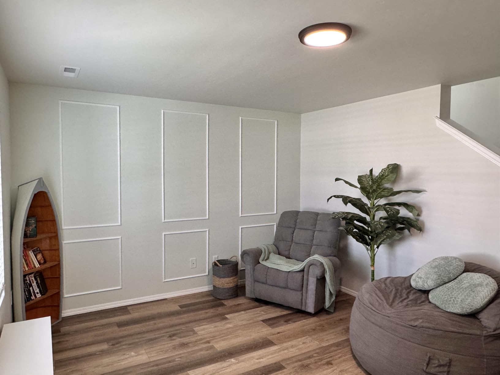 3 Sets Peel and Stick Wall Molding Kit, Premade Wainscoting Panels | Interior Wall Moulding Decor, Ready to Assemble Accent Panel, 54 x 24In, 24 x 24In customer photo 1