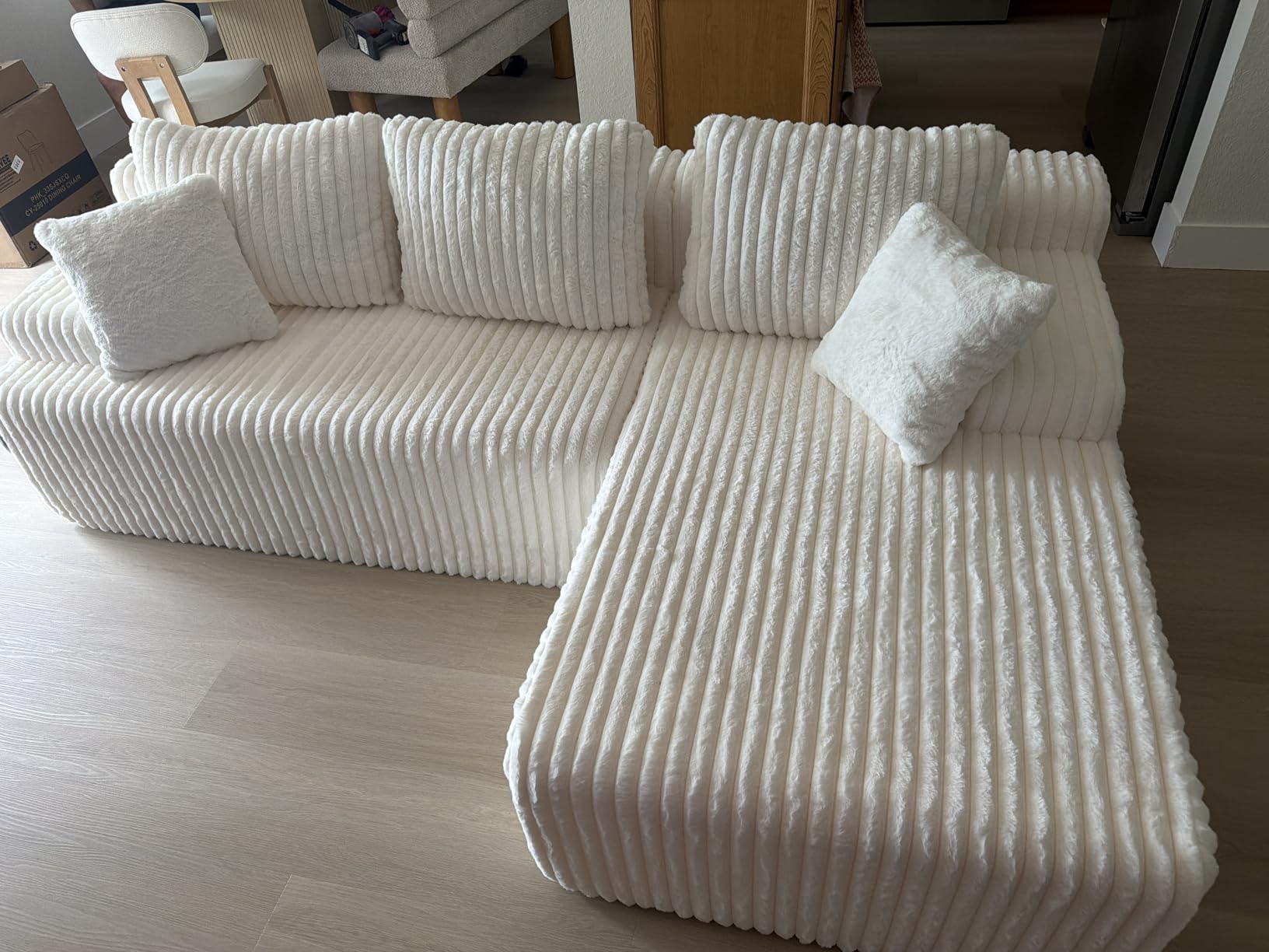 Hobestluk Boneless Couch Modular Sectional Sofa L-Shape Cloud Couch Lounge | 96