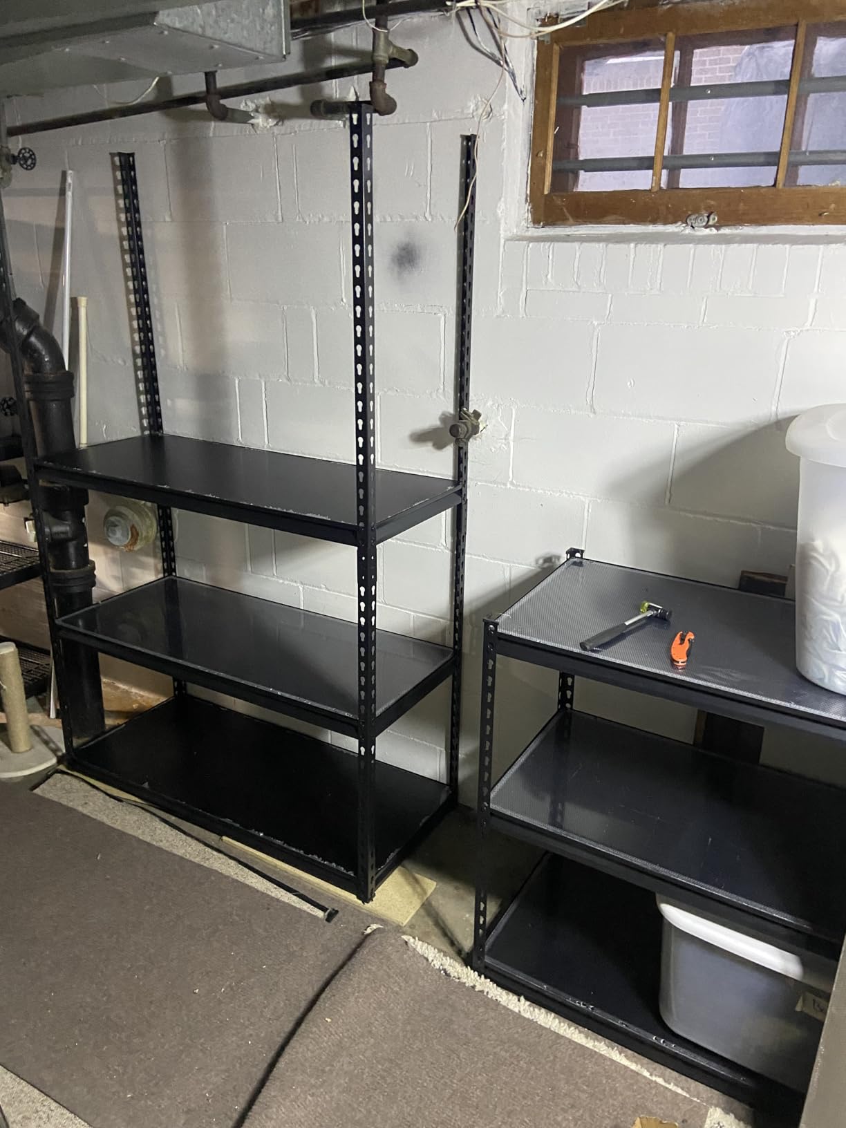 Lauxery Heavy Duty Garage Shelving 3000lbs Capacity - Adjustable 5-Tier Aluminum Metal Shelves, Boltless Industrial Storage Rack 72