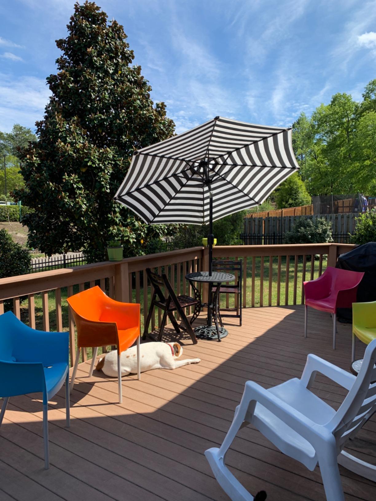 ABCCANOPY OLEFIN 5-Year No Fading 9FT Outdoor Patio Umbrella (Beige) | Fade & UV Resistant Fabric, 8 Fiberglass Ribs, Wind Vent, Crank Lift & Tilt customer photo 2