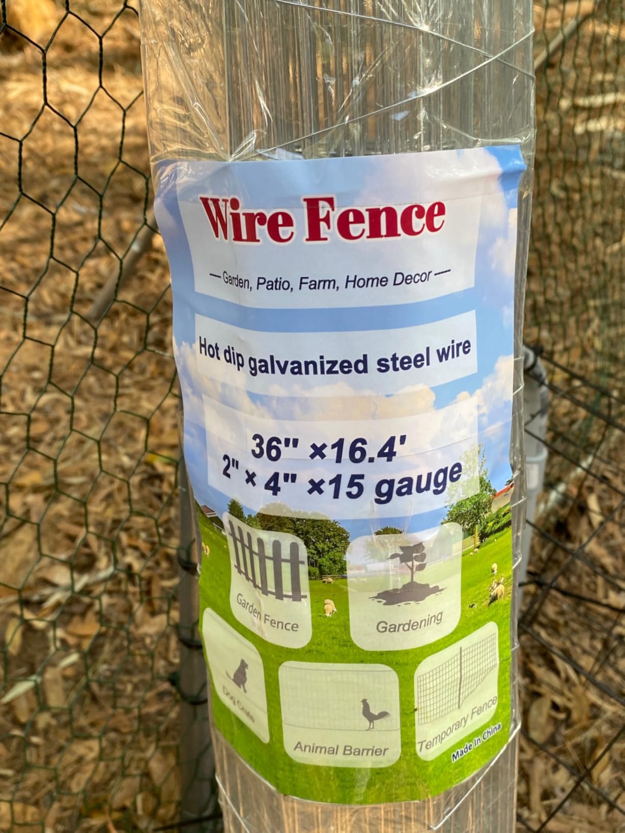 4 ft x 50 ft Welded Wire Mesh, Galvanized Chicken Wire Fencing 2 in. x 4 in. 15GA, Garden Decorative Fence for Chicken Coop Barrier, Rabbit Snake Fences, Poultry Enclosures customer photo 2