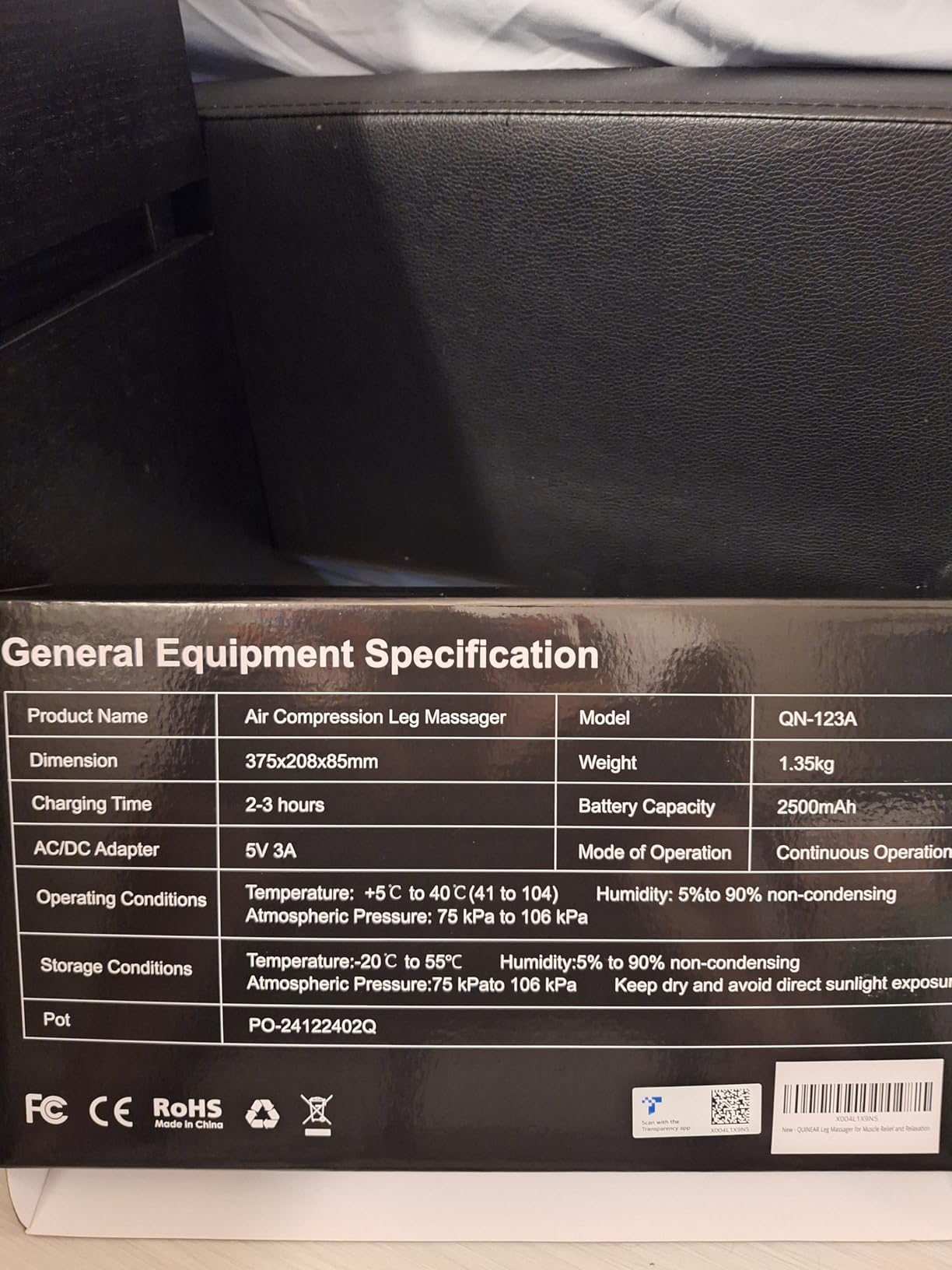 QUINEAR Cordless Calf Massager with Heat and Compression, Leg Massager for Circulation and Pain Relief, Portable Leg Massager with 3 Intensities & 3 Modes, Fast Recovery for Swelling, RLS customer photo 1