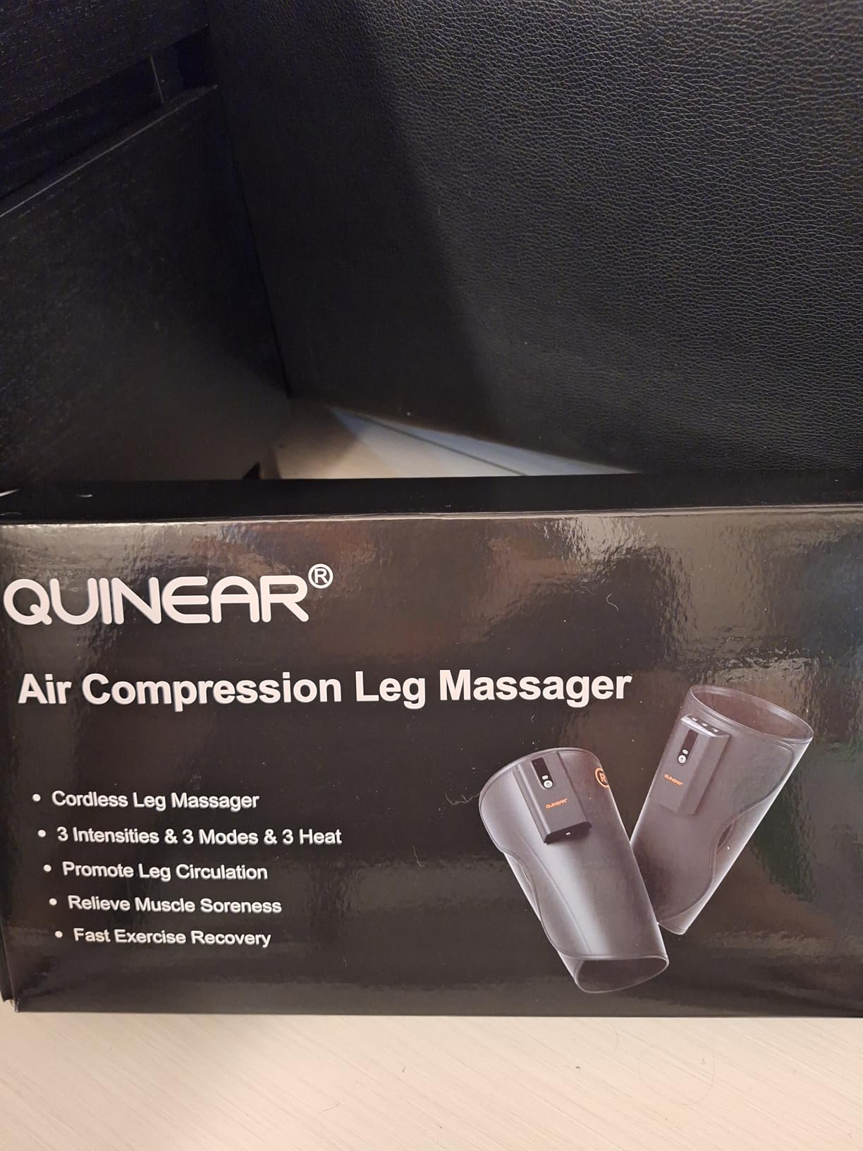 QUINEAR Cordless Calf Massager with Heat and Compression, Leg Massager for Circulation and Pain Relief, Portable Leg Massager with 3 Intensities & 3 Modes, Fast Recovery for Swelling, RLS customer photo 2