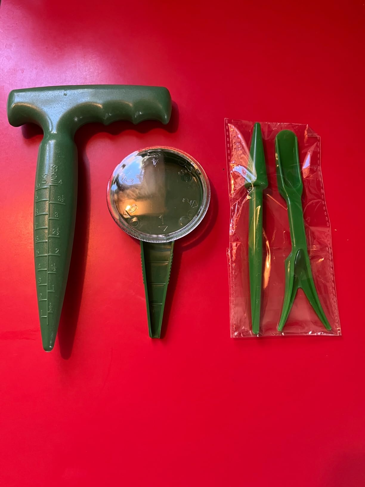 Seed Planter Tool, Seed Dibber, Seed Dispenser, Green, 2 Pcs | 6.9