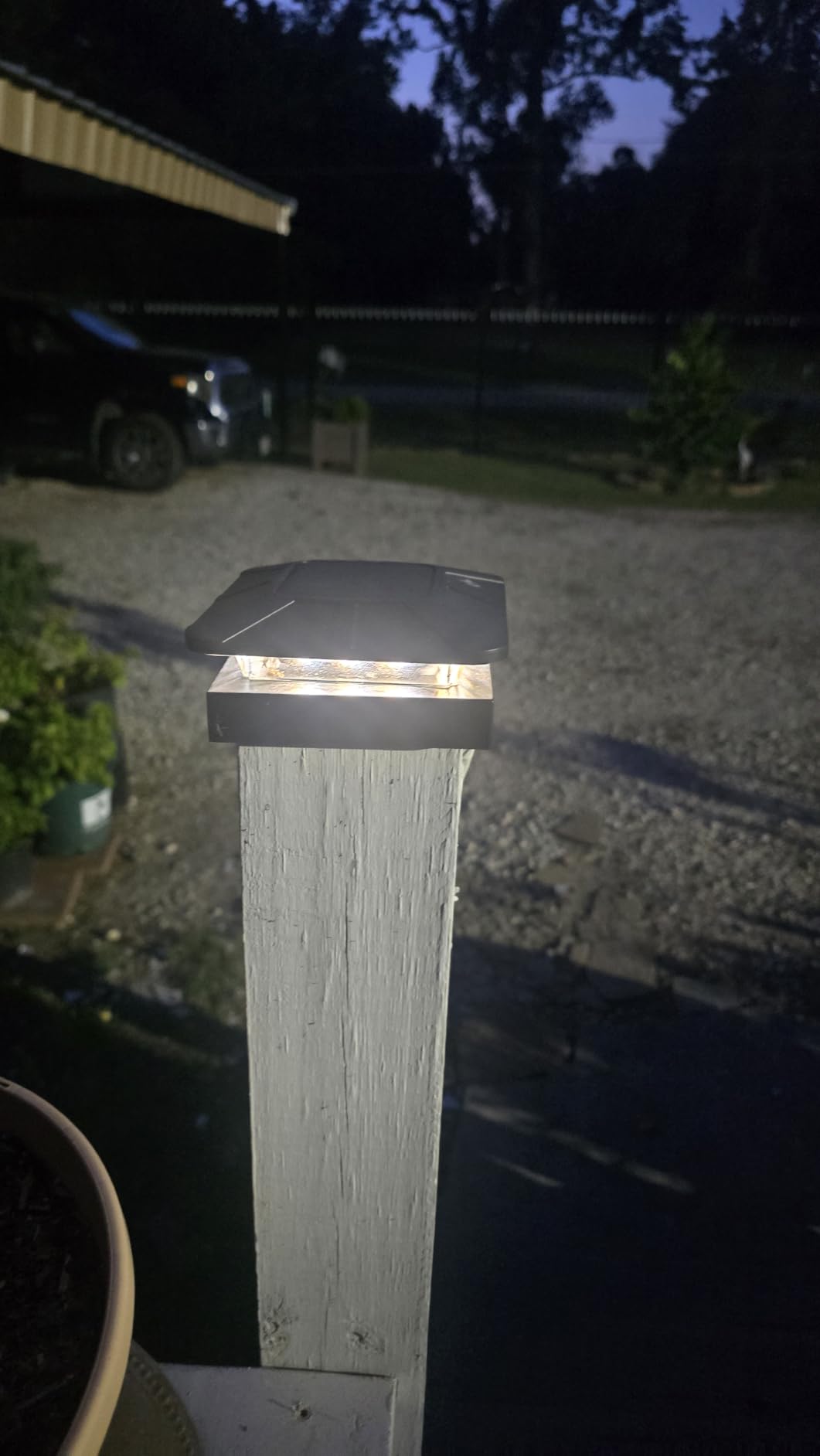 4x4 Solar Post Cap Lights 12 Packs, 3 Lighting Modes Fence Caps Light Fits 4×4/3.5×3.5 Wood/Vinyl Posts, Waterproof Post Top Lighting for Outdoor Deck Mailbox Porch Railing customer photo 2
