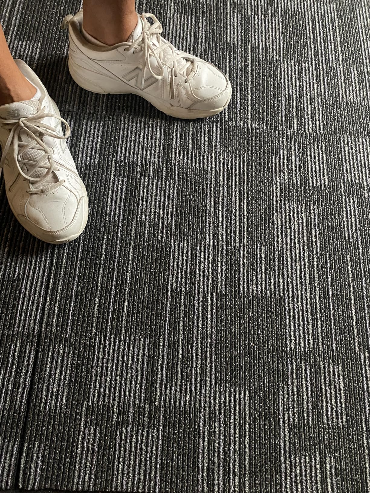 24 inch x 24 inch Carpet Tiles upholstered Non-Slip Carpet Squares Reusable Easy to Install Indoor and Outdoor Office Home Decor Flooring (Grey, 18 PCS) customer photo 2