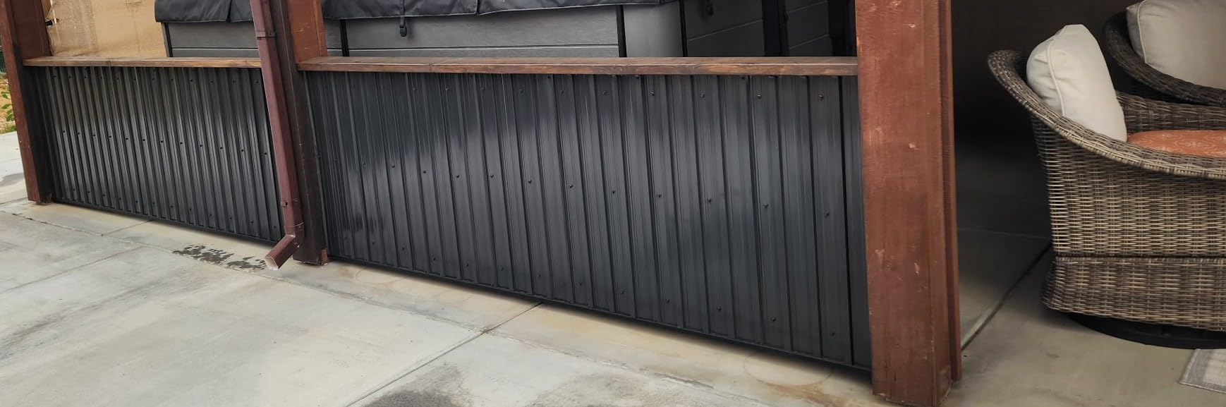 Metal Roof Panels 10 Pcs Roofing Panels Galvanized Steel with Screw Resistant, Versatile and Durable Suitable for Garages, Sheds, Stables and Mobile Homes Gray customer photo 2