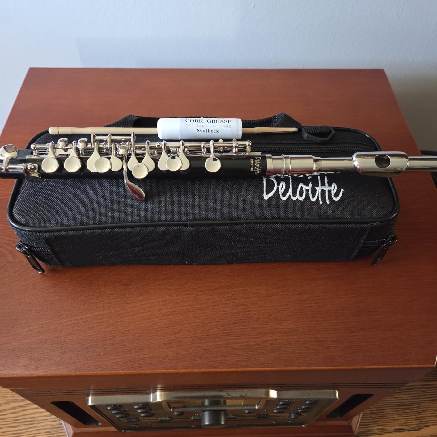 Synthetic Ebony Piccolo C Key, Silver Plated, Dual Head, DPC-50, Professional Piccolo Instrument with Cleaning Kit, Carrying Case customer photo 1