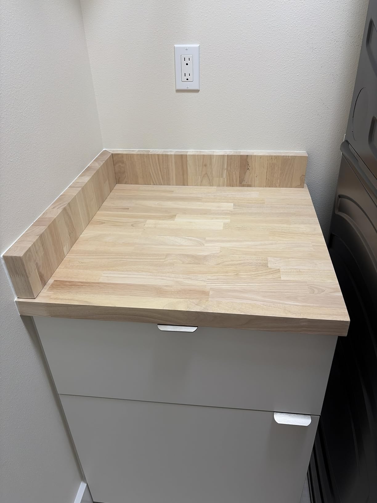60''L x 36''W x 1.5''Th Hevea Solid Wood Butcher Block Countertop, Butcher Block Table Top for DIY Washer Dryer/Island/Kitchen Countertop (Unfinished) customer photo 2