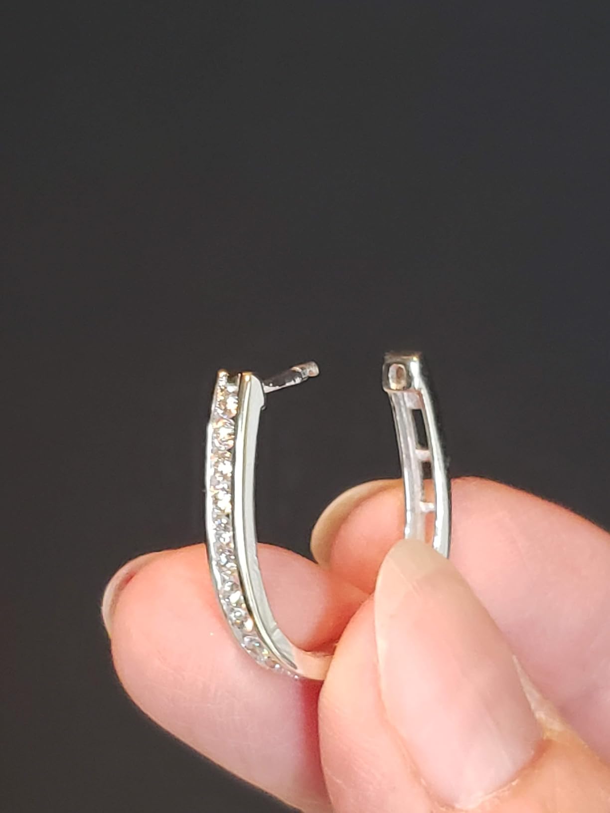 Gilded Lab-Grown Diamond Channel Set Hoop Earrings for Women in 925 Sterling Silver and 14KT Yellow Gold Plated Silver | Hypoallergenic Fine Jewelry | Hinged Closure | SI1 Clarity, F Color |1/4,1/2, 1 Carat Total Weight customer photo 2