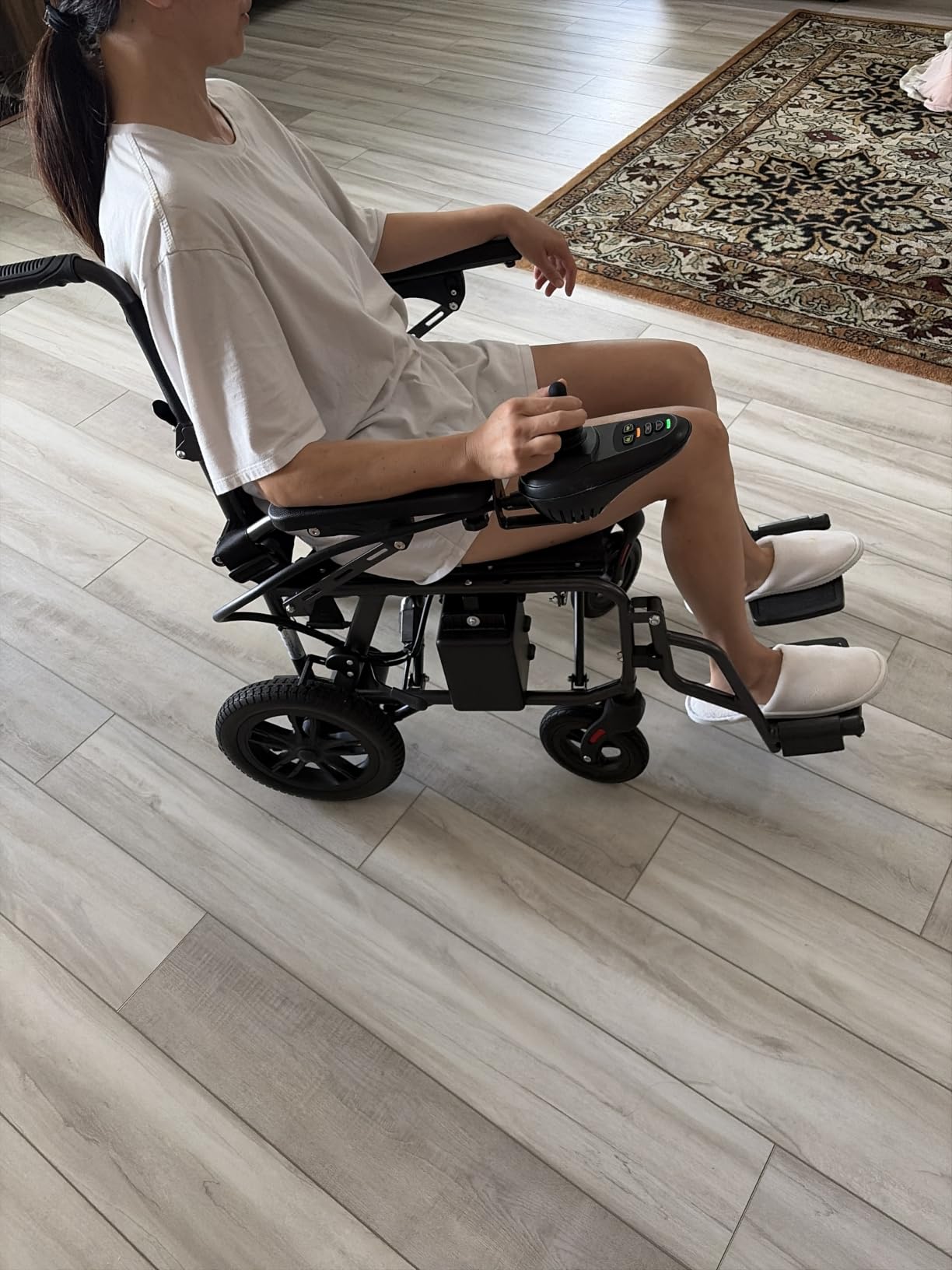Electric Wheelchairs for Adults, Lightweight Electric Wheelchair, Foldable Travel Motorized Wheelchairs for Seniors, Folding Portable Mobility Scooter, Compact Fold Power Wheelchair customer photo 1