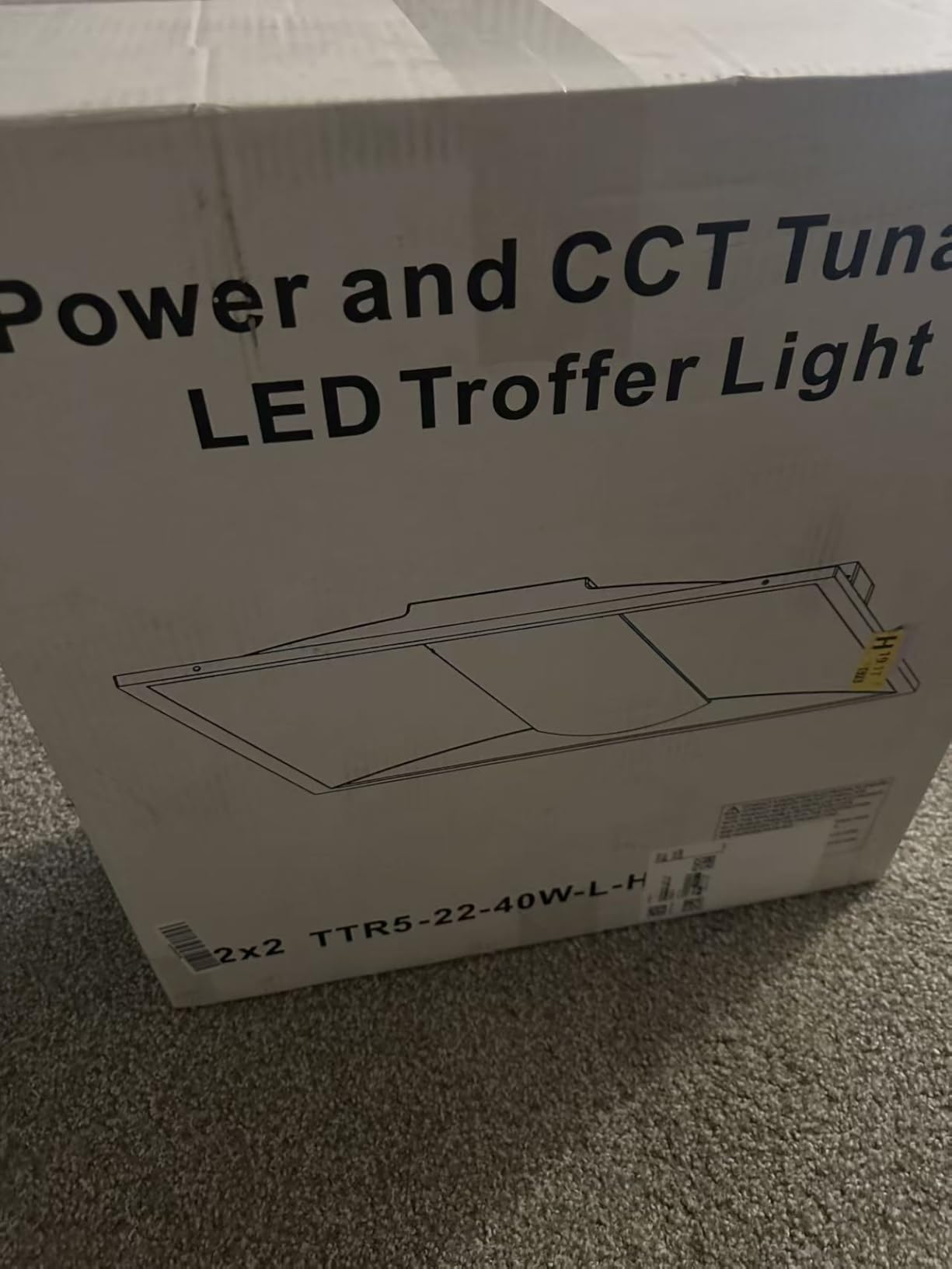 2x2 FT LED Center Basket Troffer Panel Light Drop Ceiling Lights | Dimmable 5CCT Color Tunable 3000K-6500K, 5 Watt Adjustable 40W/35/30/25/20W 0-10V , 120-277V-ETL Qualified, 4-Pack customer photo 2
