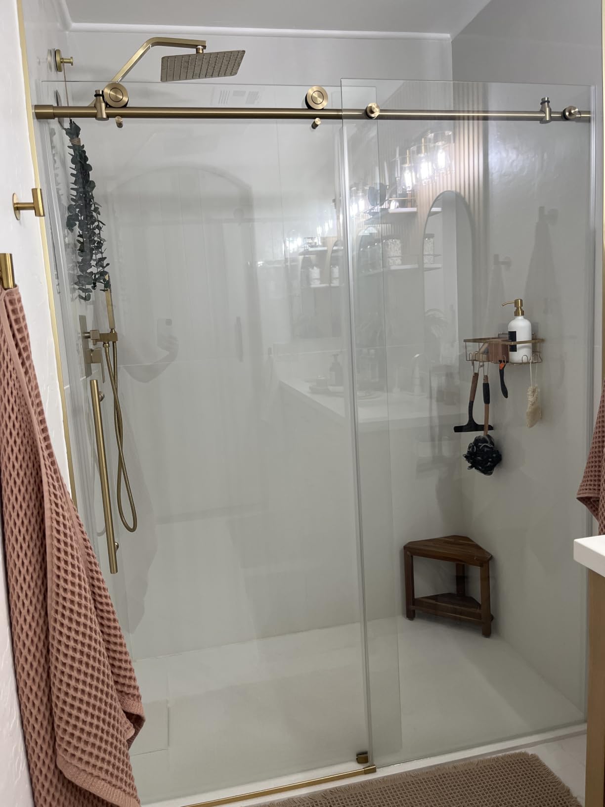 KPUY Frameless Sliding Shower Door 55-60