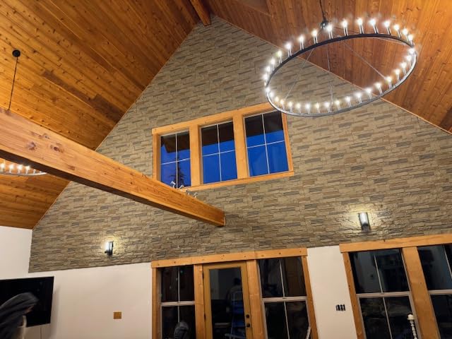 ROOMTEC 6-Packs Faux Stone Wall Covering Panels for Interior and Exterior Decor, PU Stone Veneer Exterior, Exterior Siding Panels for DIY Home Improvement Projects, 45.67