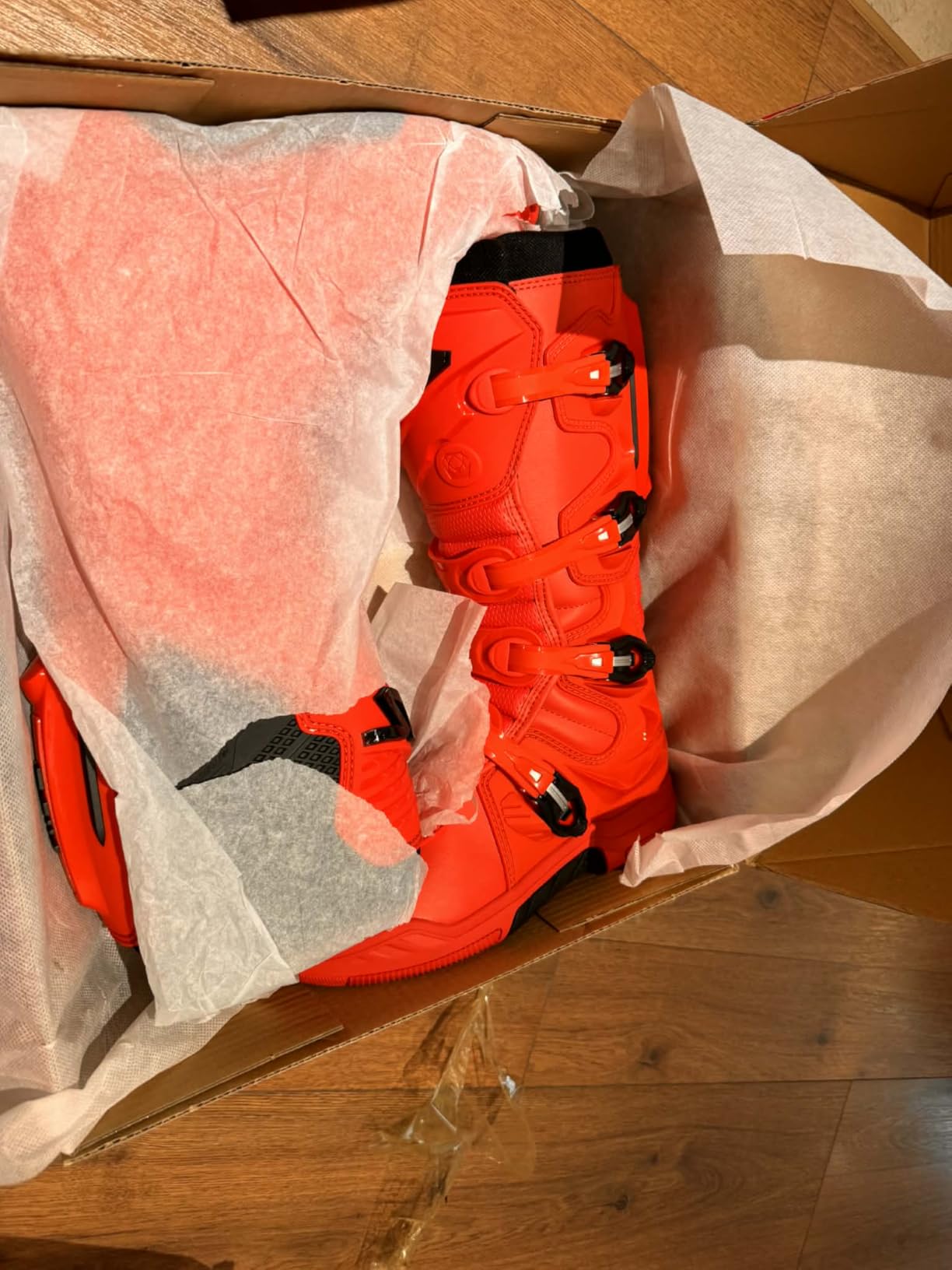 Traction Mens Motocross Boots with Mud Gaiter, 4-Buckle Closure, & Memory Foam Padding for Use In: Enduro Racing, Powersports, & Motocross customer photo 2
