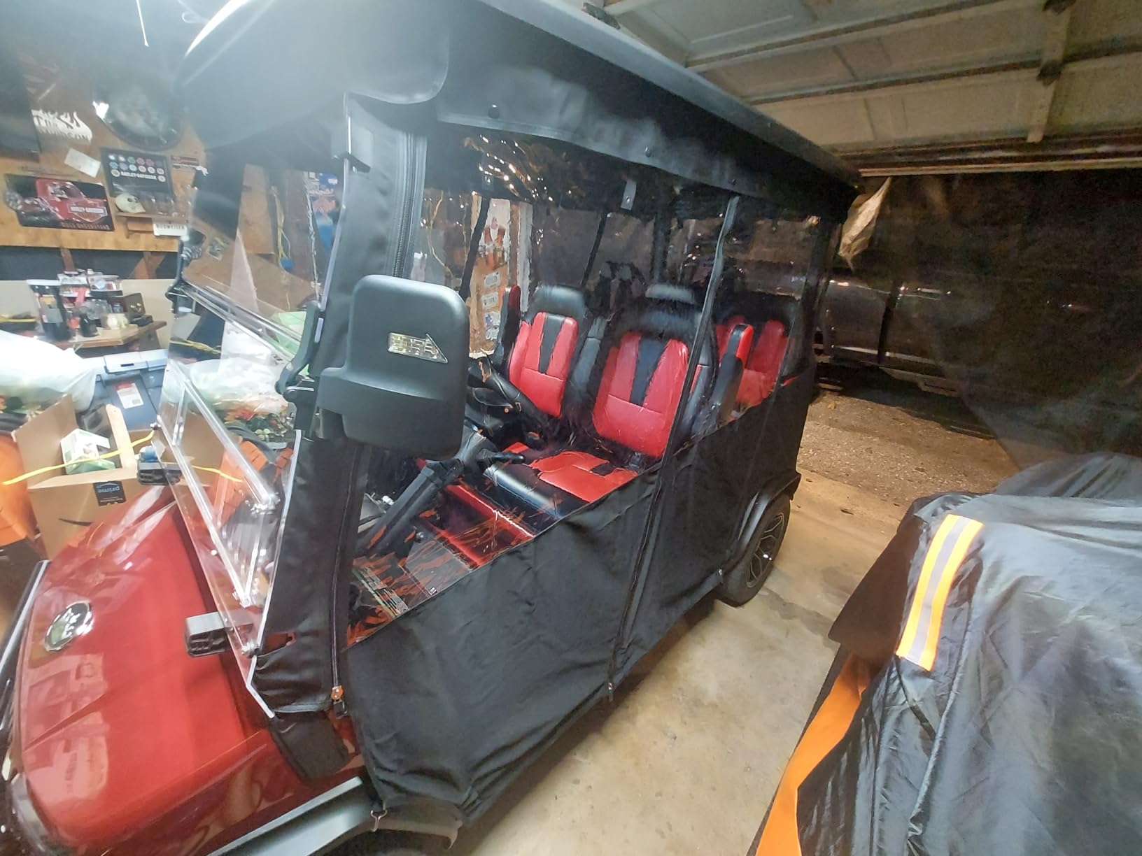 Evolution Golf Cart Enclosure - 4 Passenger Windproof D5 Ranger & D5 Maverick Golf Cart Rain Cover with Rails customer photo 1