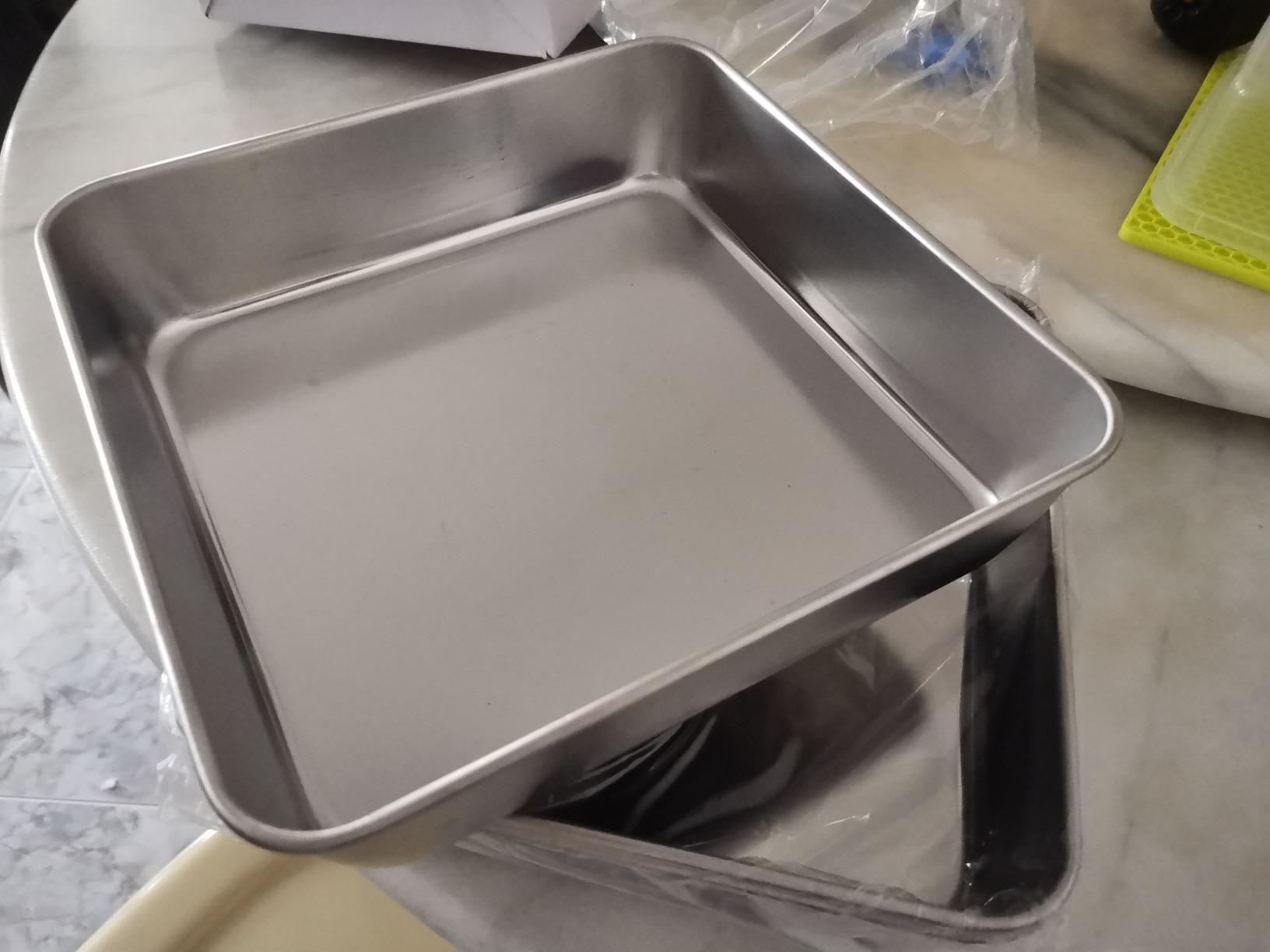 E-far Stainless Steel Baking Pan Set, 6-Piece Metal Bakeware Sets Include Cookie Sheet, Round Square Rectangle Cake Pans, Non-toxic & Dishwasher Safe customer photo 2