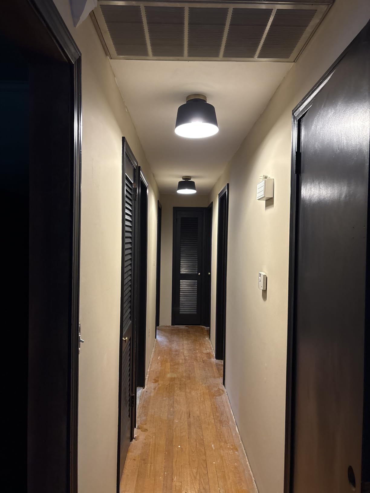 Black and Gold Modern Semi Flush Mount Ceiling Light Fxiture 12.6 in | Mid Century Hallway Ceiling Light,E26 Ceramic Lamp Head,Light Fxiture Ceiling for Kitchen Entryway Bedroom Hall Entry customer photo 2