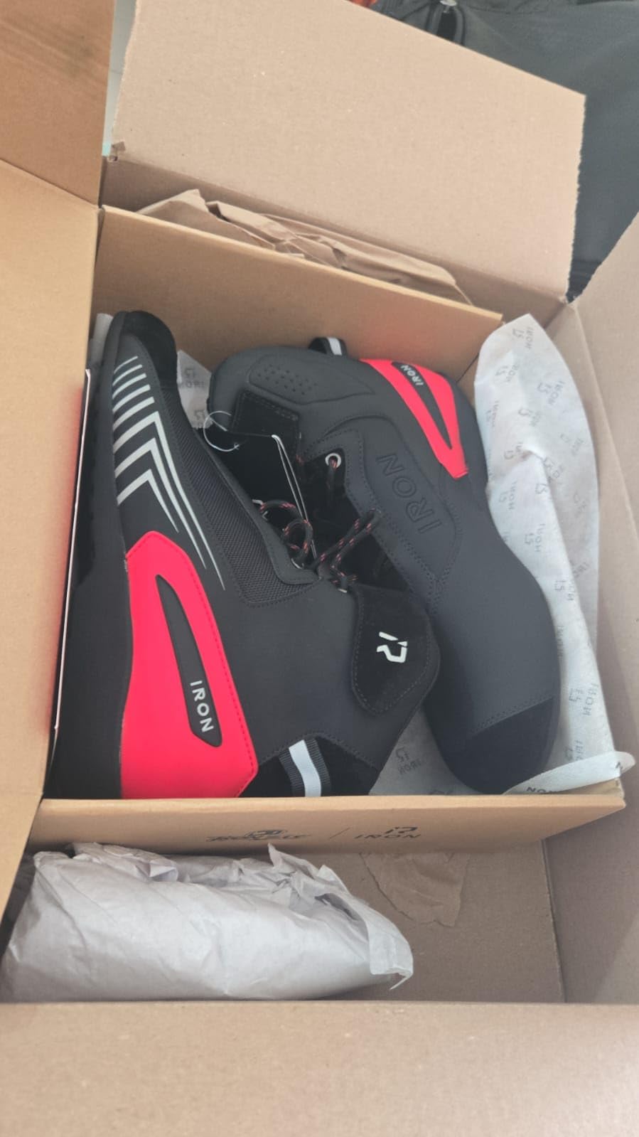 RIDEIRON Motorcycle Riding Shoes Men CE Certified Protective Riding Boots | Anti-Slip, Protective Boots, Road Street Motocross, Powersport Casual, Biker Boots Model: MS6008 customer photo 1