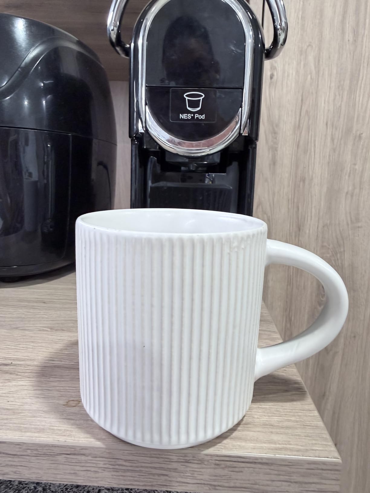 DeeCoo Matte White Coffee Mugs Set of 4, 12 Ounce Mug with Handles, Ceramic Stoneware Catering Coffee Cups, Porcelain Mugs Sets for Coffee, Tea, Hot Cocoa, Milk, Microwave and Dishwasher Safe customer photo 1