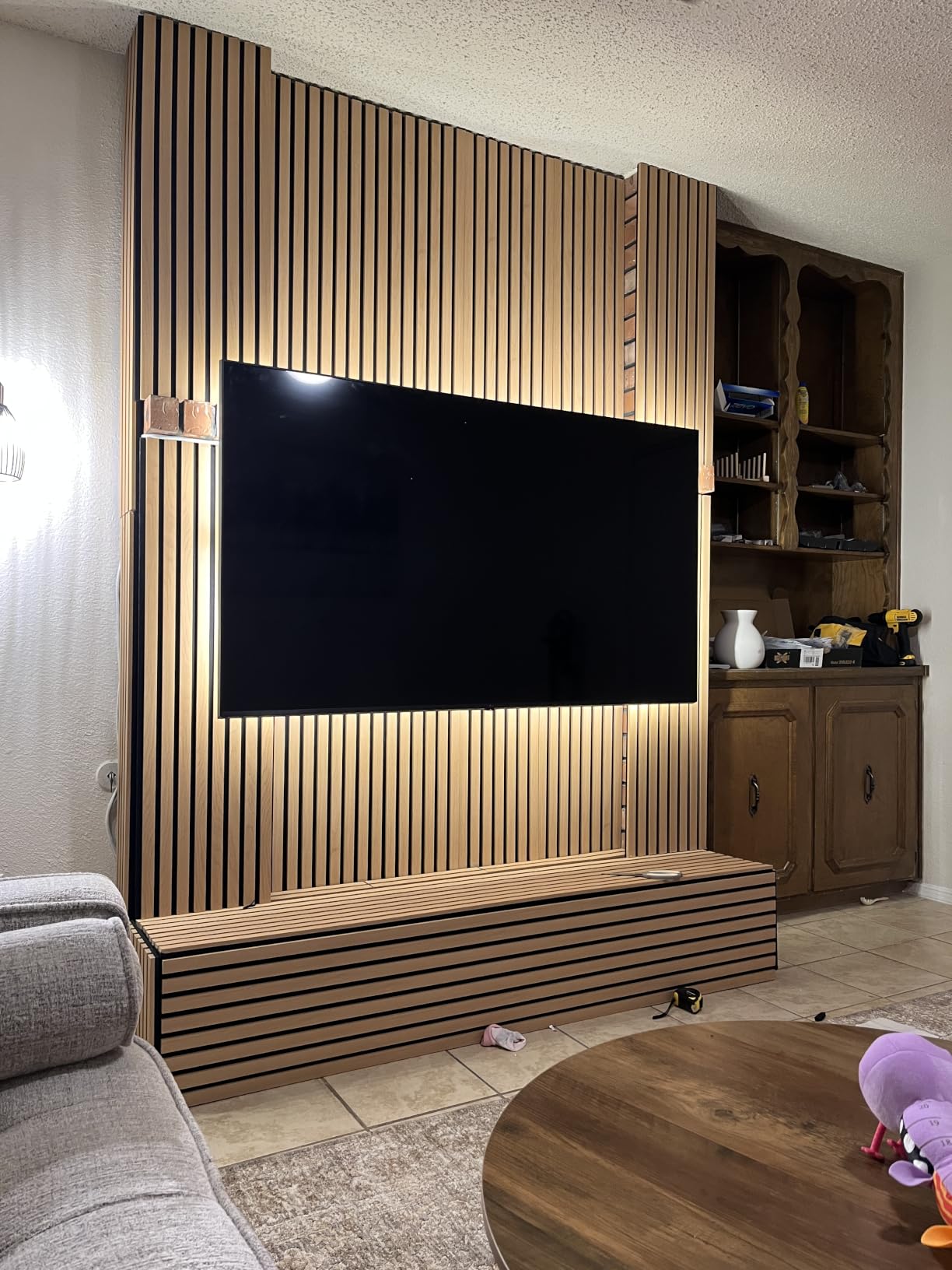Olanglab Wood Wall Panels 4 Pack, Wood Slat Acoustic Wall Panels, 94.5