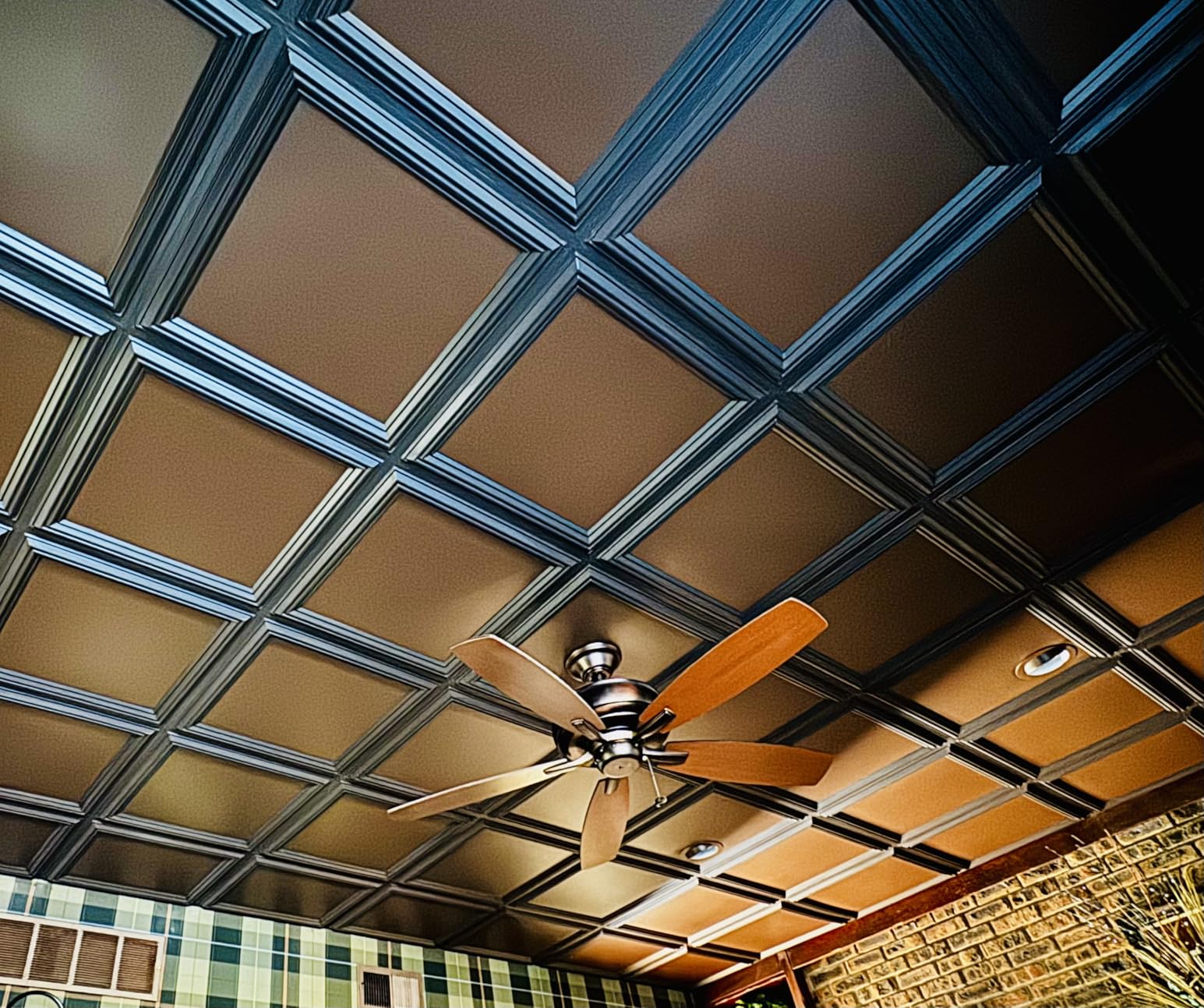 Art3d Drop Ceiling Tiles 24x24in (12-Pack, 48 Sq.ft), Wainscoting Panels Glue Up 2ft x 2ft, Star Black customer photo 1