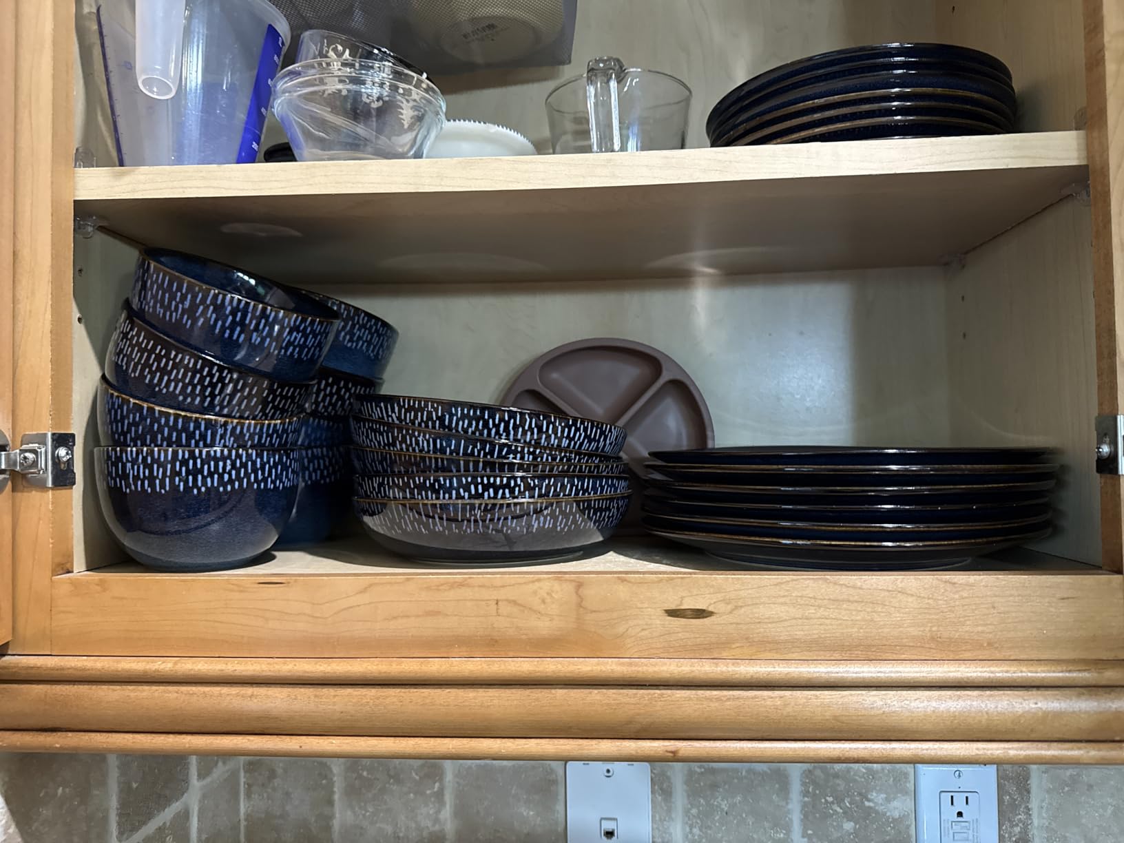 Gibson Elite Deerfield 16-Piece Stoneware Dinnerware Set - Matte Black Reactive Glaze Plates and Bowls, Stackable, Modern Design, Service for 4 - Microwave & Dishwasher Safe customer photo 1