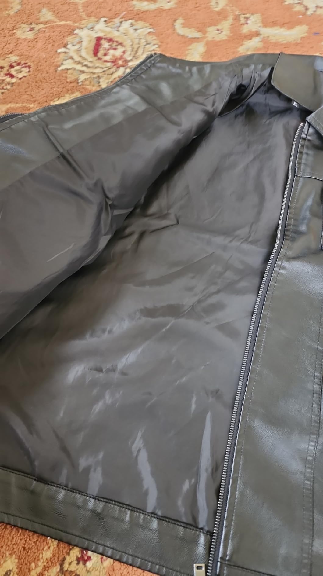 Mens Leather Jacket Motorcycle Biker Jackets Casual Lightweight Faux Leather Outwear customer photo 1