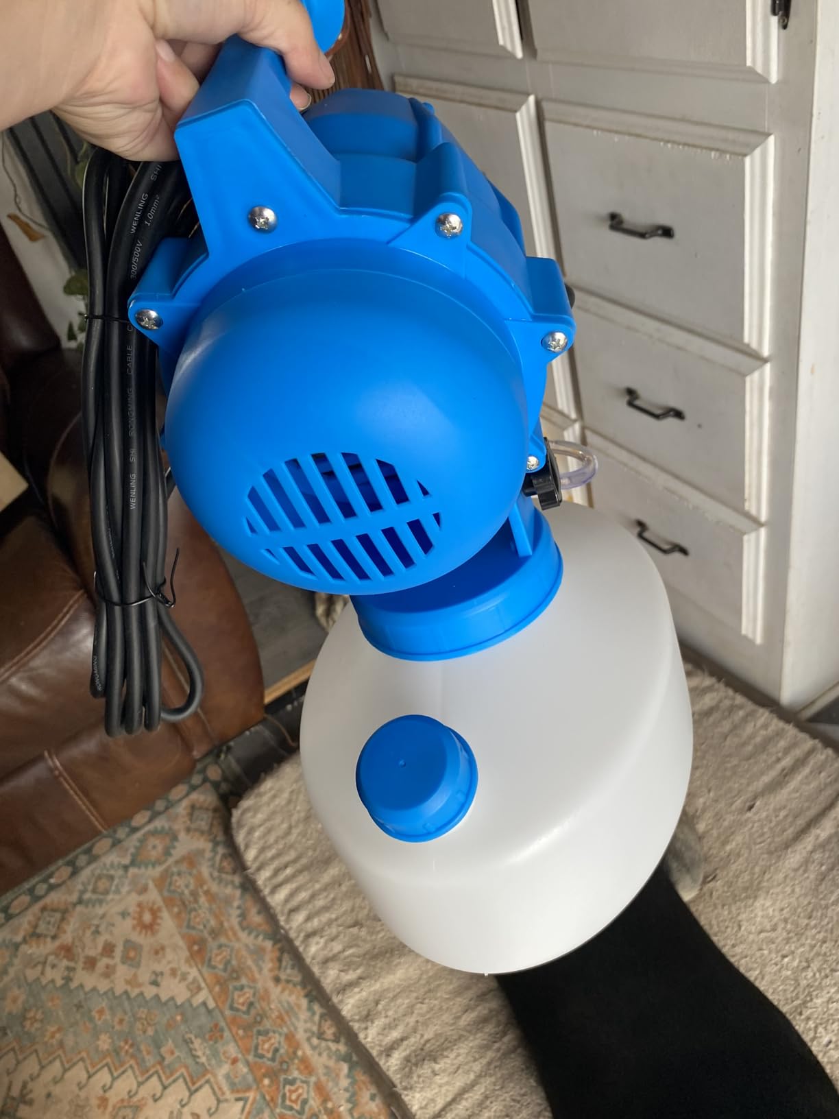 5L (1.3 Gallon) Electric ULV Fogger Sprayer Machine with 3 Nozzles, Portable Cold Fogger with Adjustable Flow Rate, 30ft Spraying Distance for Home, School, Hotel, Church, Garden, Yard customer photo 2