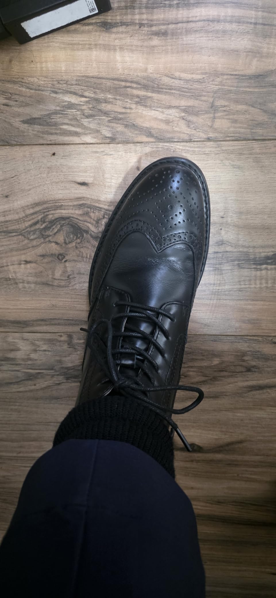 Mens Dress Boots, Genuine Leather Brogue Wingtip Mens Casual Oxford Boots with Side Zipper, Comfortable Formal Lace Up Chukka Ankle Boot for Men customer photo 1