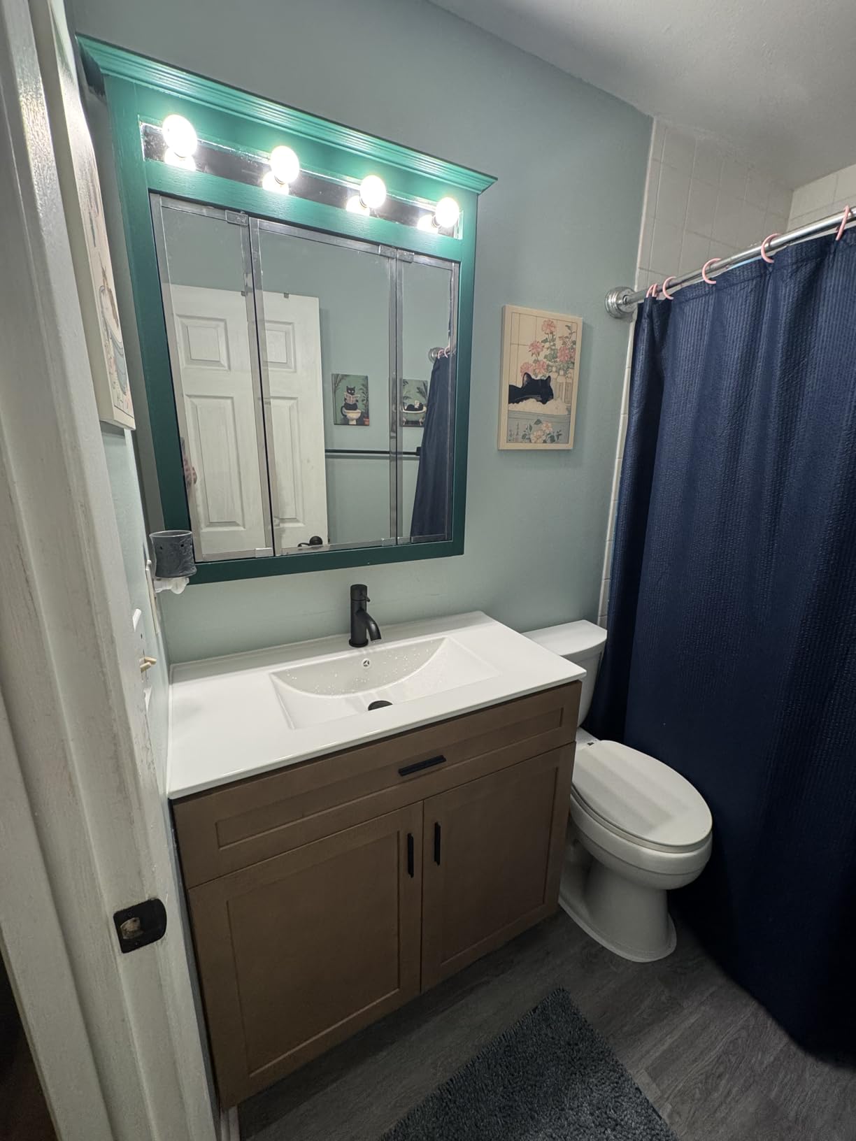 48 Inch Bathroom Vanity with Sink, Freestanding Bathroom Vanity Cabinet, White Ceramic Sink, Waterproof Painted Engineered Wood, Soft Close Doors, Large Storage, Modern Bathroom Vanity customer photo 2