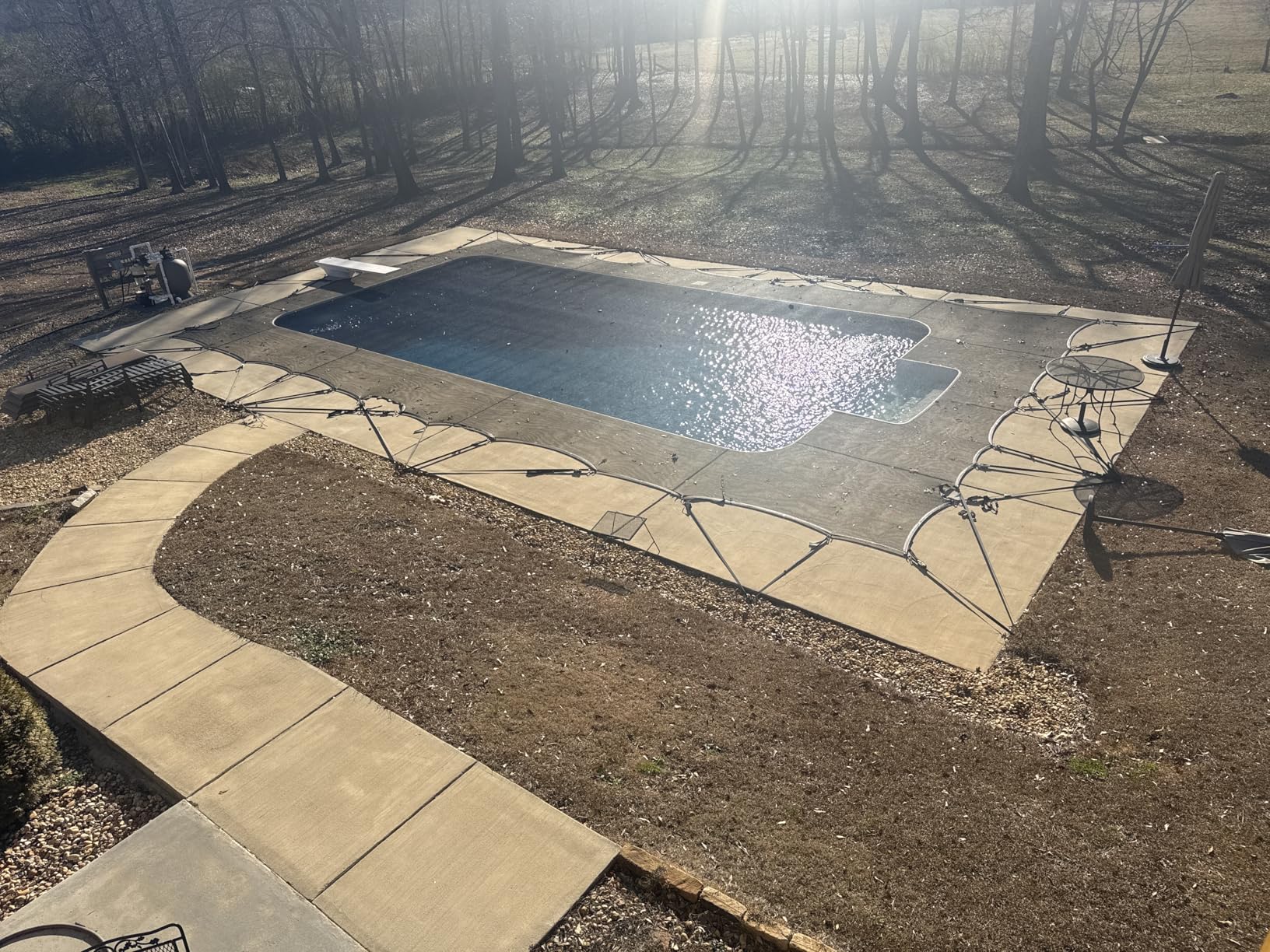 20x40 Ft Pool Leaf Net Cover For Inground Pools/Above Ground, Durable Black Mesh Swimming Pool Leaf Net Cover With Rope For Leaves and Debris, Tear Resistant, UV Resistant, and Weatherproof customer photo 1
