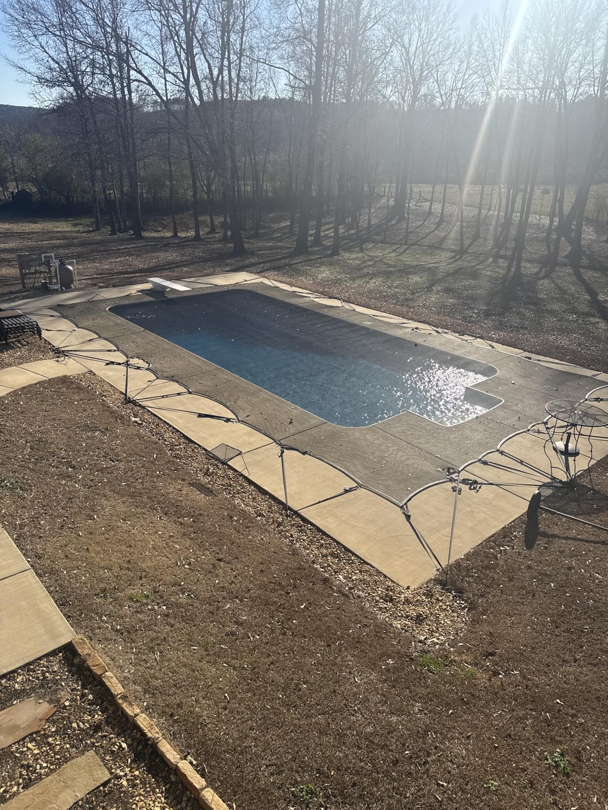 20x40 Ft Pool Leaf Net Cover For Inground Pools/Above Ground, Durable Black Mesh Swimming Pool Leaf Net Cover With Rope For Leaves and Debris, Tear Resistant, UV Resistant, and Weatherproof customer photo 2